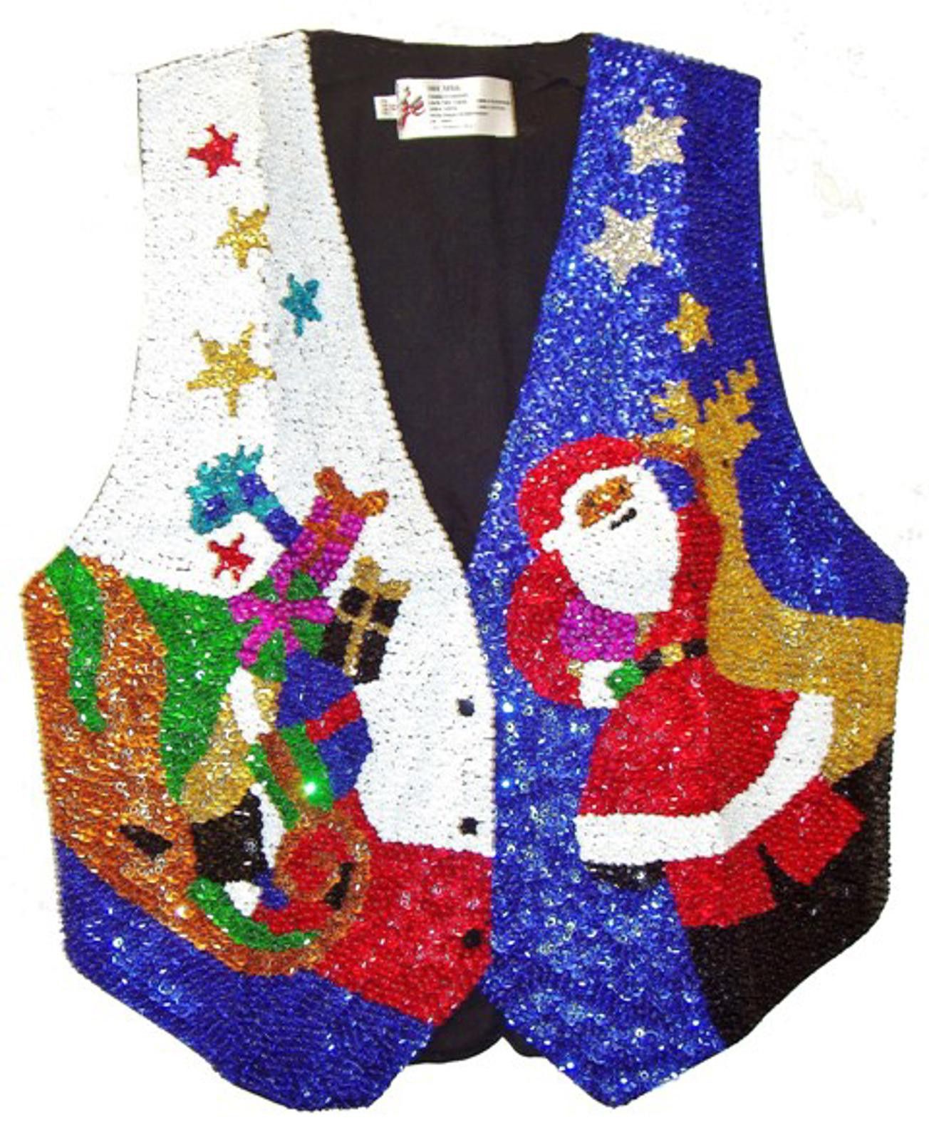 Designer Sequin Vest.SANTA'S COMING Size ONE SIZE - 1 Preview