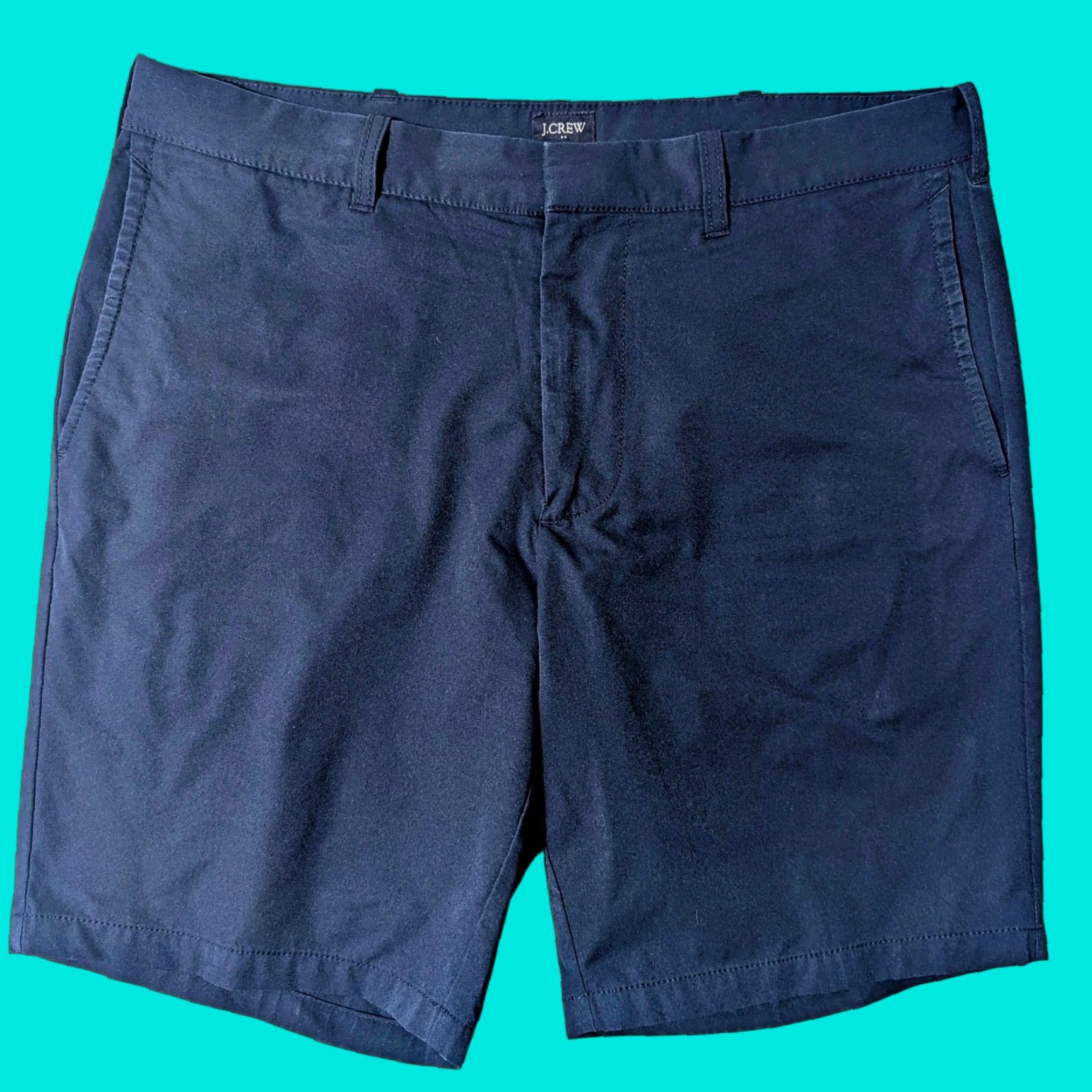 J.Crew J.CREW Tech Shorts Mens 33 Navy Blue 9" Inseam Chino Style AL096 Size US 34 / EU 50 - 1 Thumbnail