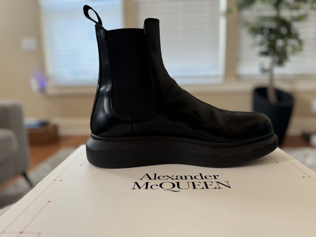 Alexander McQueen Hybrid Chelsea Bootsブーツ Alexander McQueen - Hybrid Leather Chelsea Boots - Black