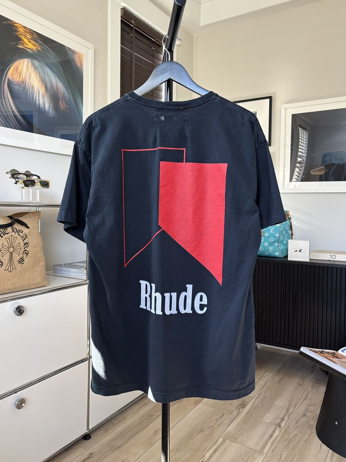Rhude RHUDE SPEED MARK LOGO TEE Size US S / EU 44-46 / 1 - 1 Thumbnail