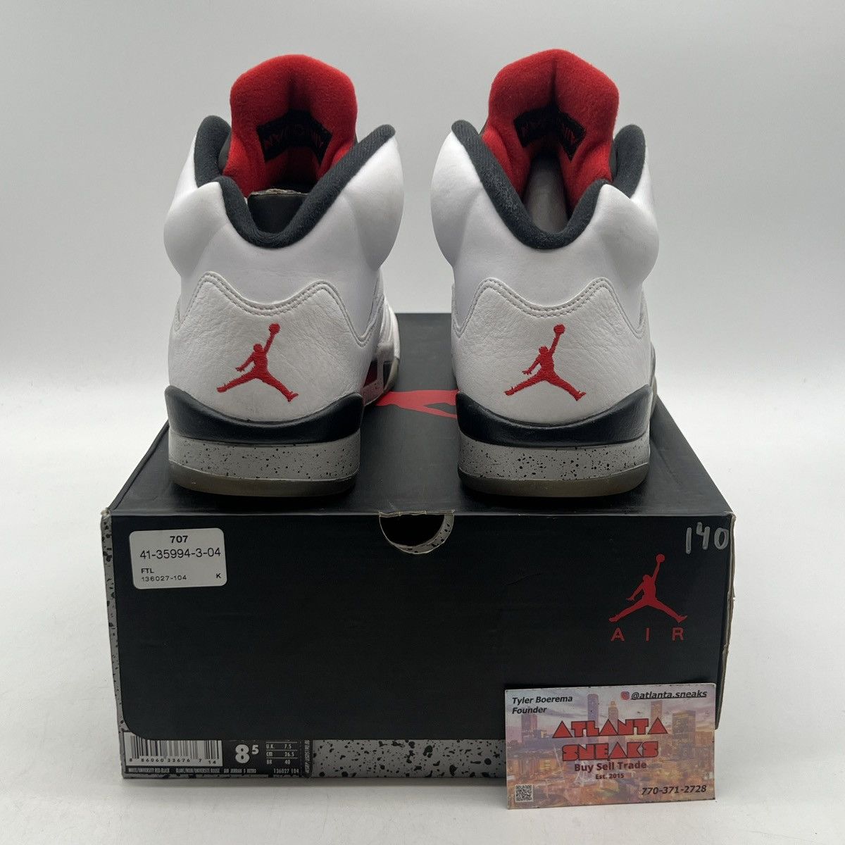 Jordan Brand Air Jordan 5 white cement Size US 8.5 / EU 41-42 - 3 Thumbnail