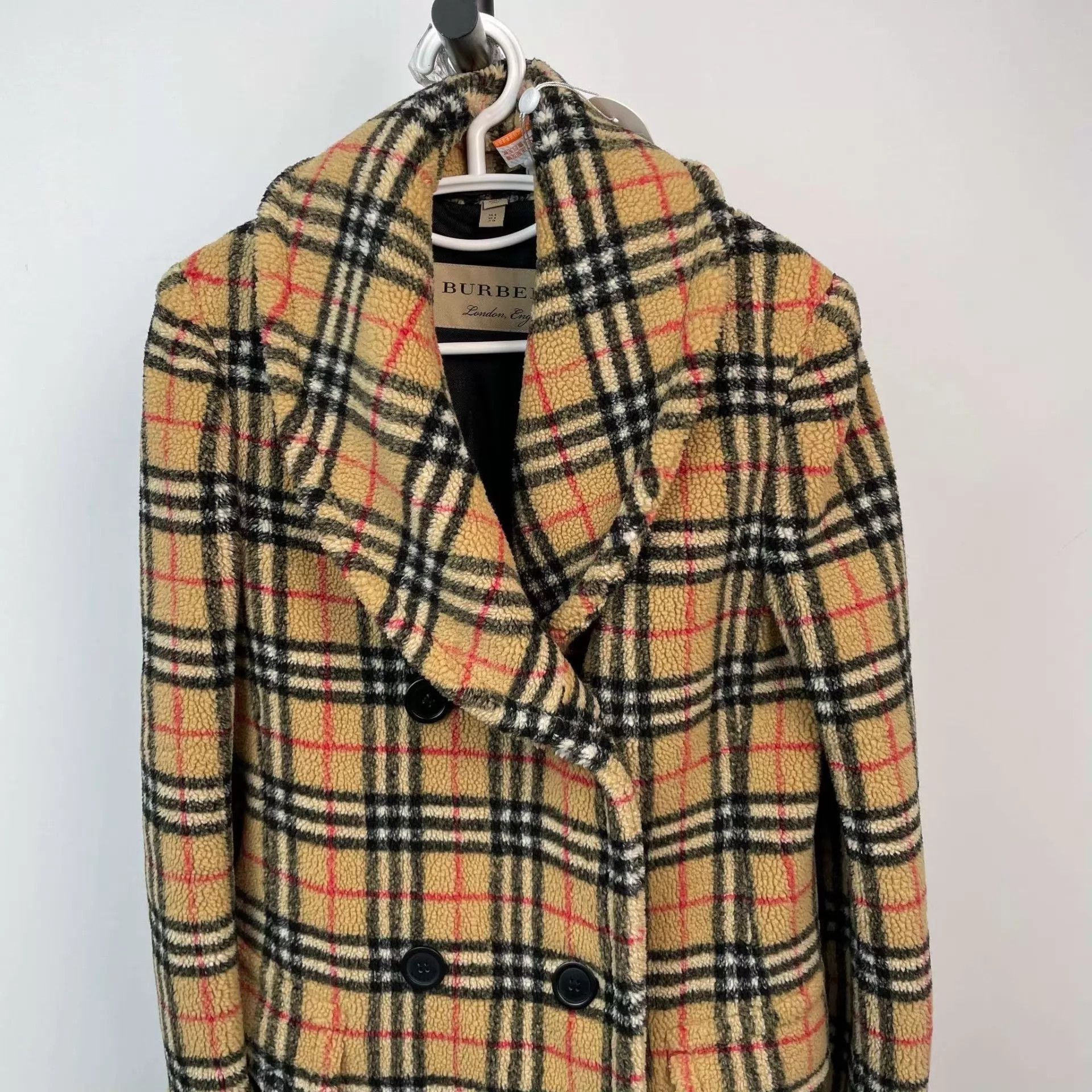 Burberry Burberry 95 New Check Lamb Wool Coat 170 Size XS / US 0-2 / IT 36-38 - 9 Thumbnail