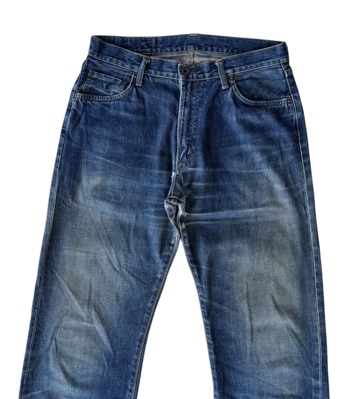 Edwin 🔥EDWIN 505xx SELVEDGE BAGGY JEANS RIPPED DISTRESSED DENIM Size US 33 - 15 Thumbnail