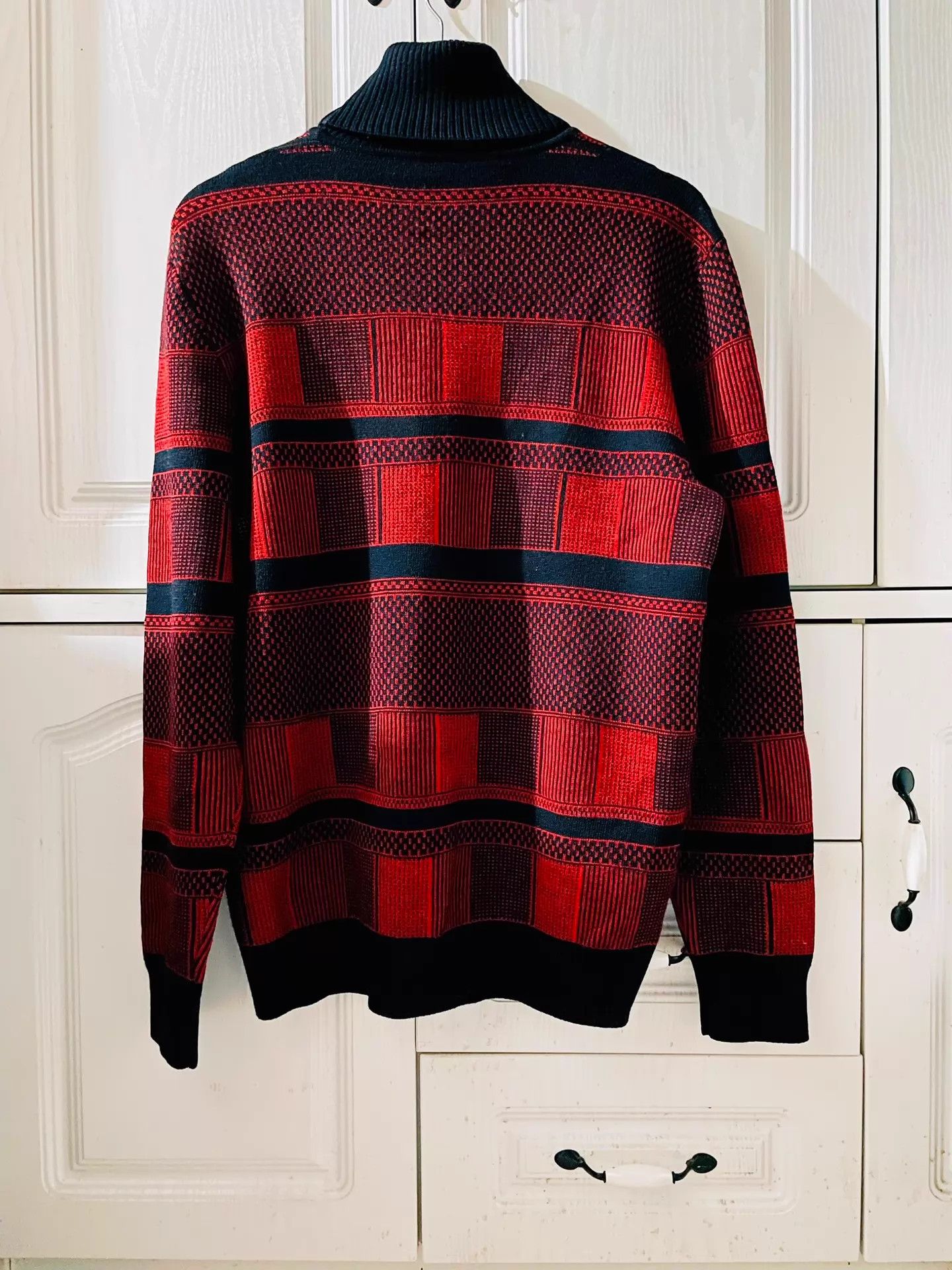 Versace Versace Runway Checkered Wool High Neck Sweater L Size US M / EU 48-50 / 2 - 2 Thumbnail