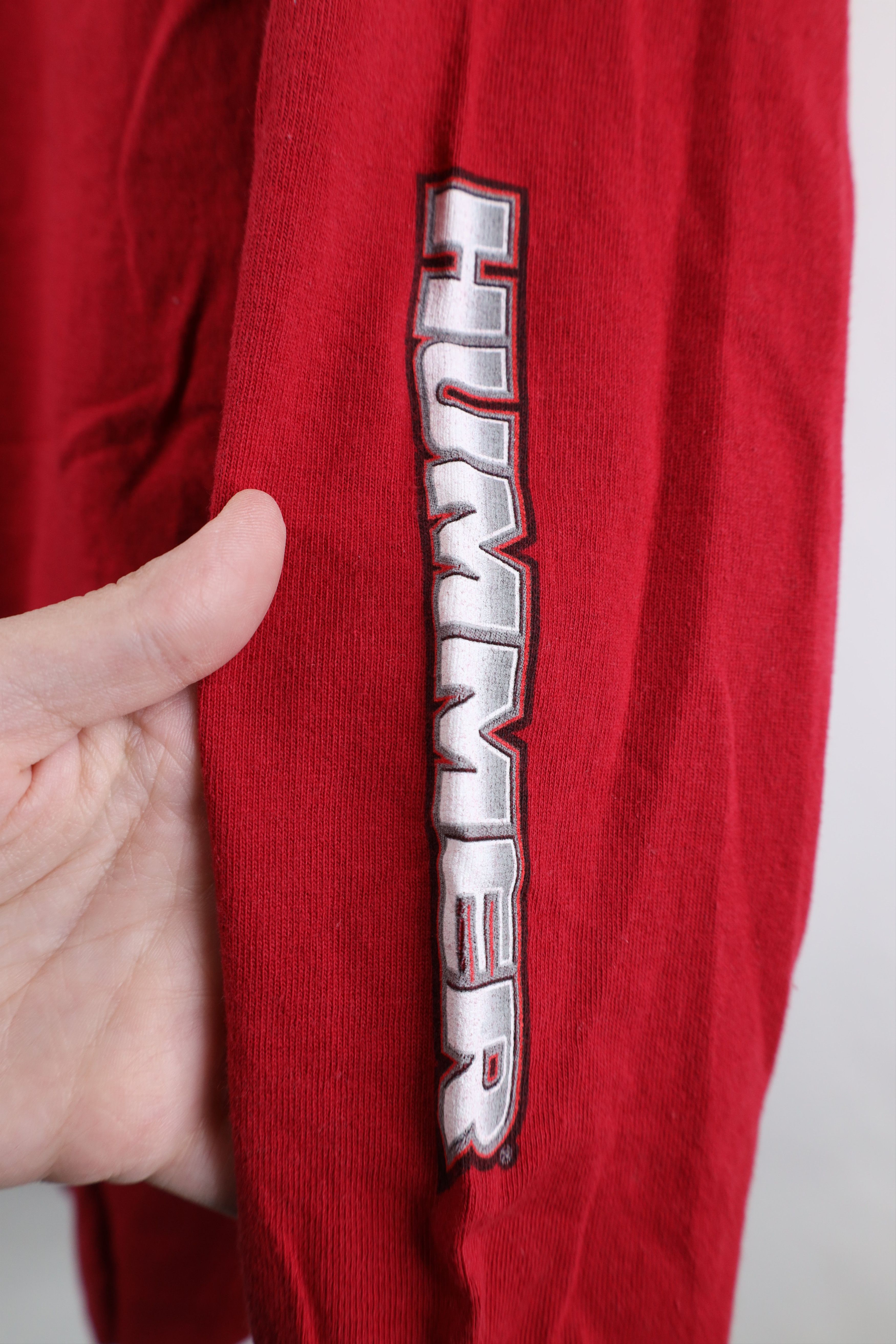 Vintage Vintage Y2K Streetwear H2 Car Long Sleeve T-Shirt Red Cotton Size US M / EU 48-50 / 2 - 9 Thumbnail
