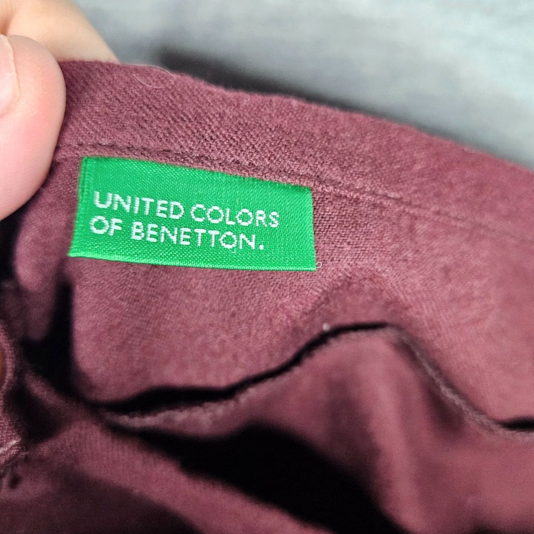 United Colors Of Benetton UNITED COLORS OF BENETTON Women Mini Wool Skirt Size 46 Red Colorful Solid Short 90s? No Size 32" / US 10 / IT 46 - 6 Thumbnail