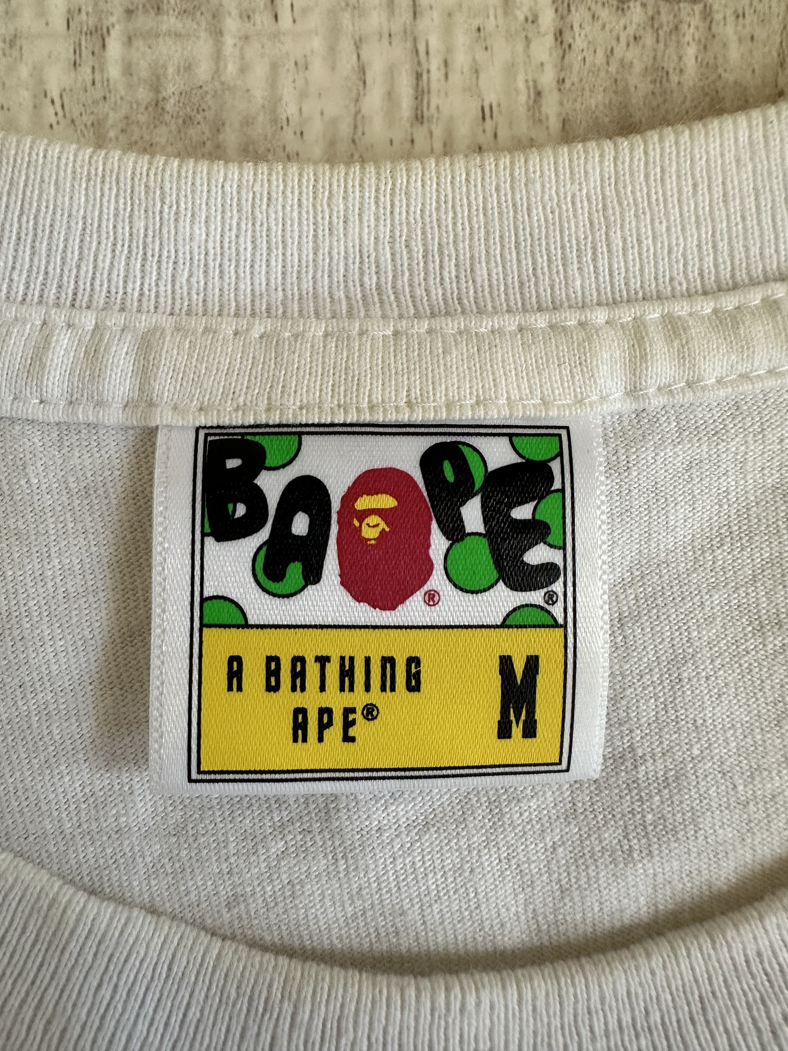 Bape A BATHING APE Shark Head Cotton T-shirt White Size M Size US M / EU 48-50 / 2 - 3 Thumbnail