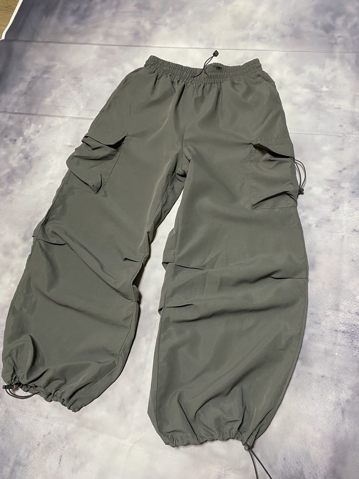 Japanese Brand × Vintage Parachute Grey Pants Baggy Size US 38 / EU 54 - 3 Thumbnail