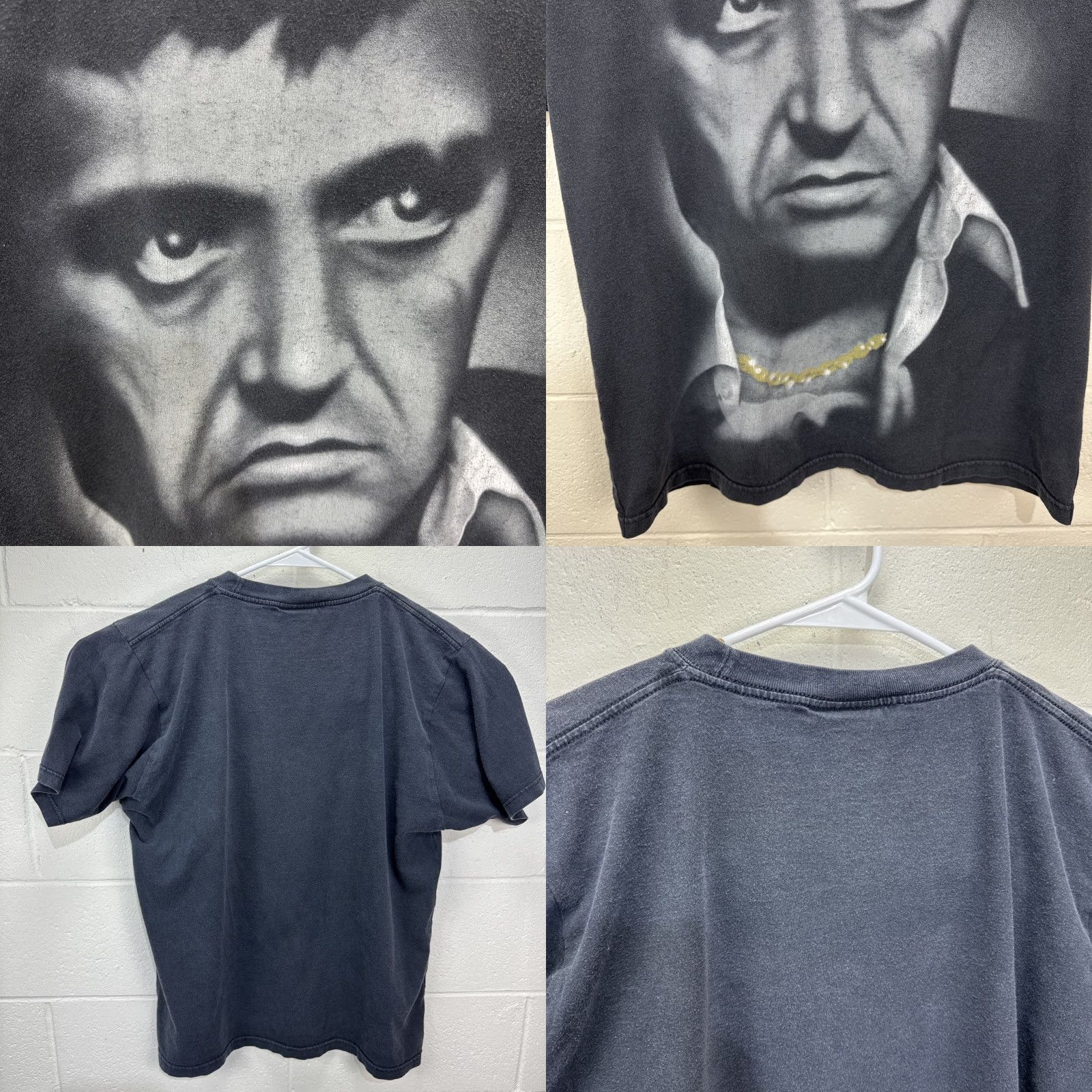Vintage VINTAGE Scarface Graphic T-Shirt Black XL 90s Movie Hip Hop Mens Size US XL / EU 56 / 4 - 8 Thumbnail