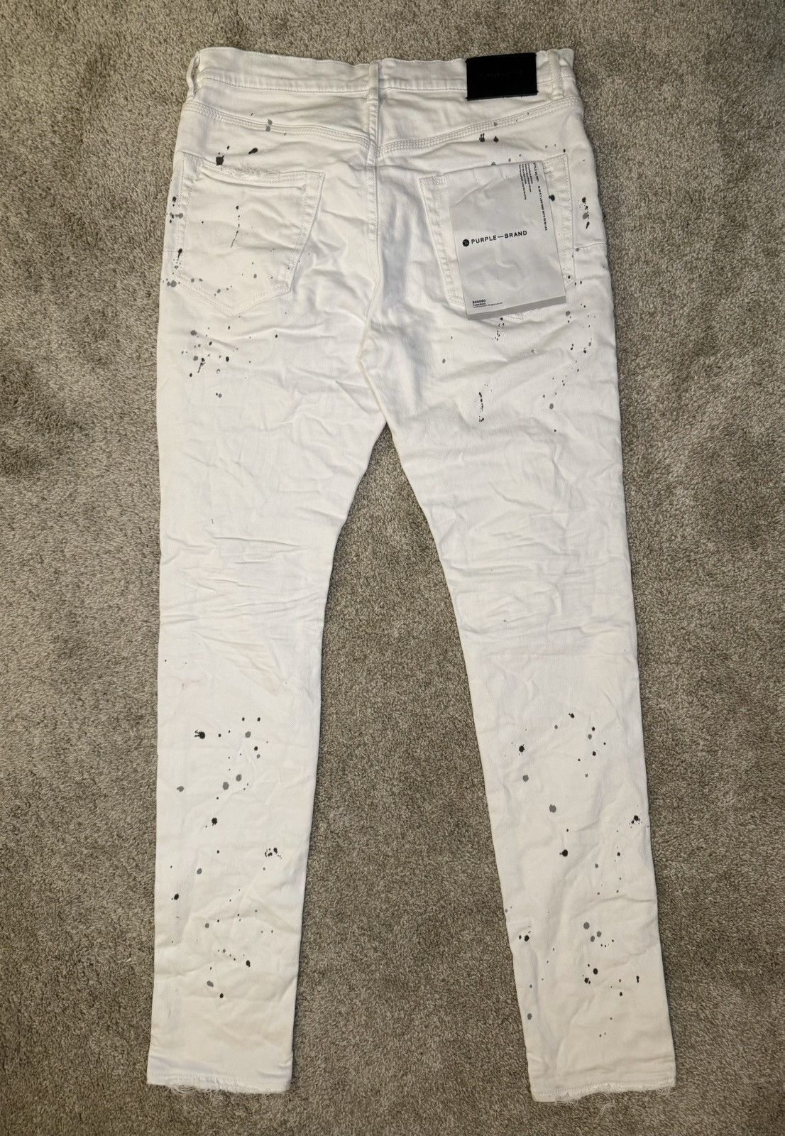 Purple Brand Purple Brand Optic White Paint Blowout Jeans | Grailed
