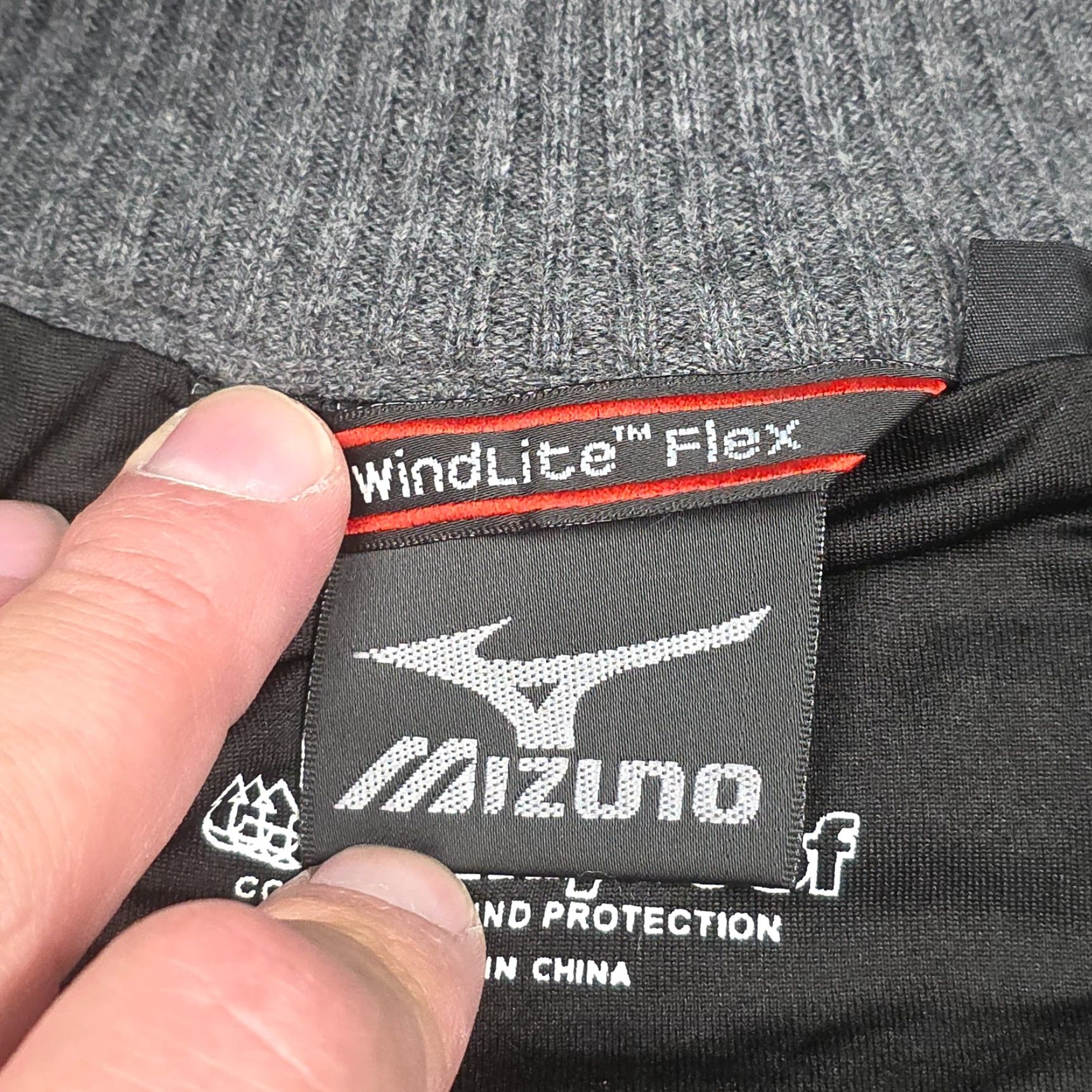 Mizuno Mizuno Windlite Sweater Men's XL Green Gray 1/4 Zip Lined Windproof High Neck Pullover Size US XL / EU 56 / 4 - 5 Thumbnail