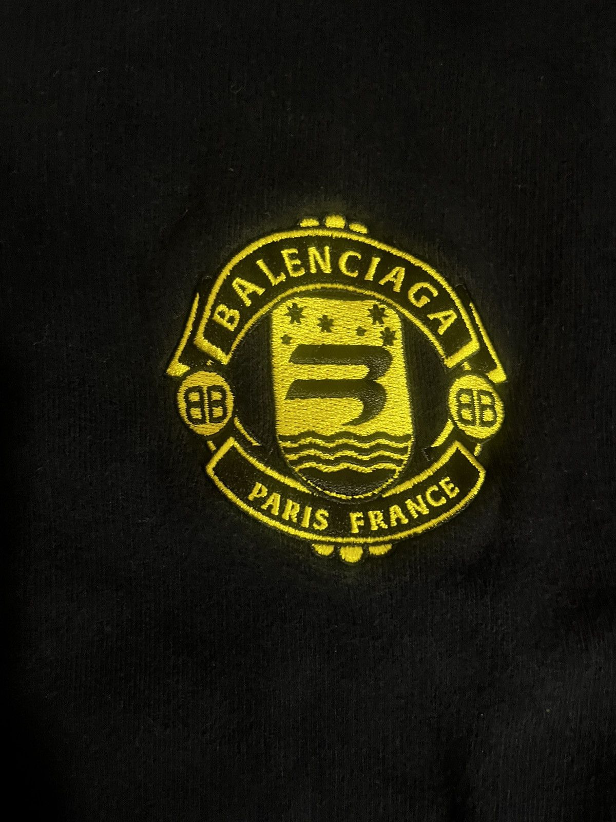 Balenciaga Balenciaga Sweatshirt Embroidered logo Navy And Yellow Size US S / EU 44-46 / 1 - 2 Thumbnail