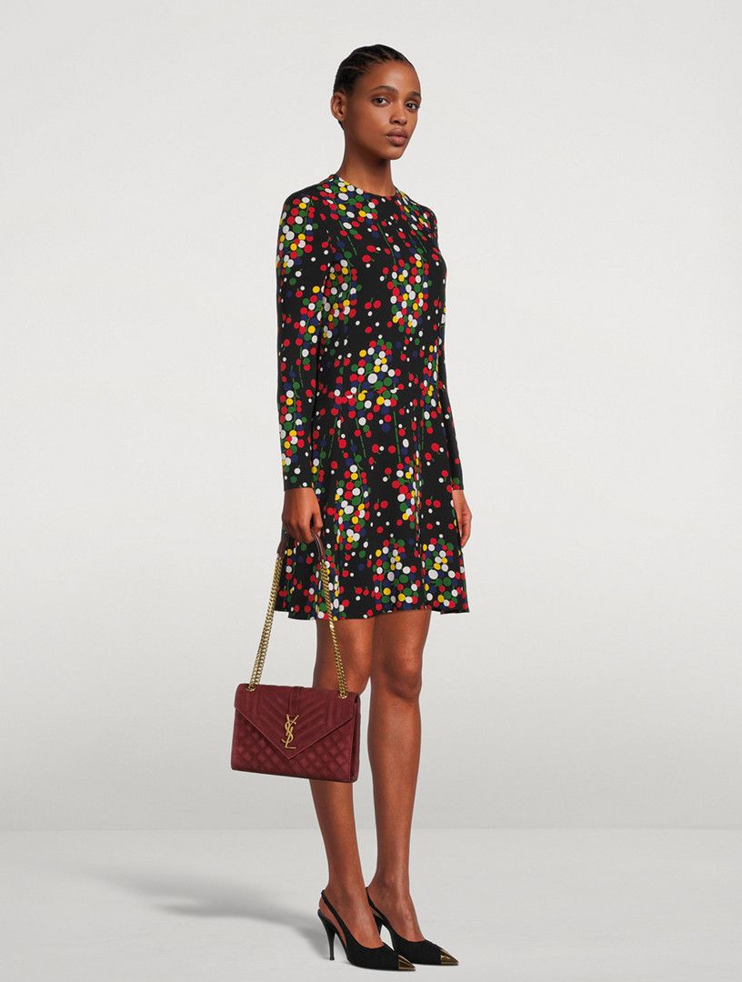 Saint Laurent Paris o1y0126 Mini Dress in Multicolor Size M / US 6-8 / IT 42-44 - 3 Thumbnail