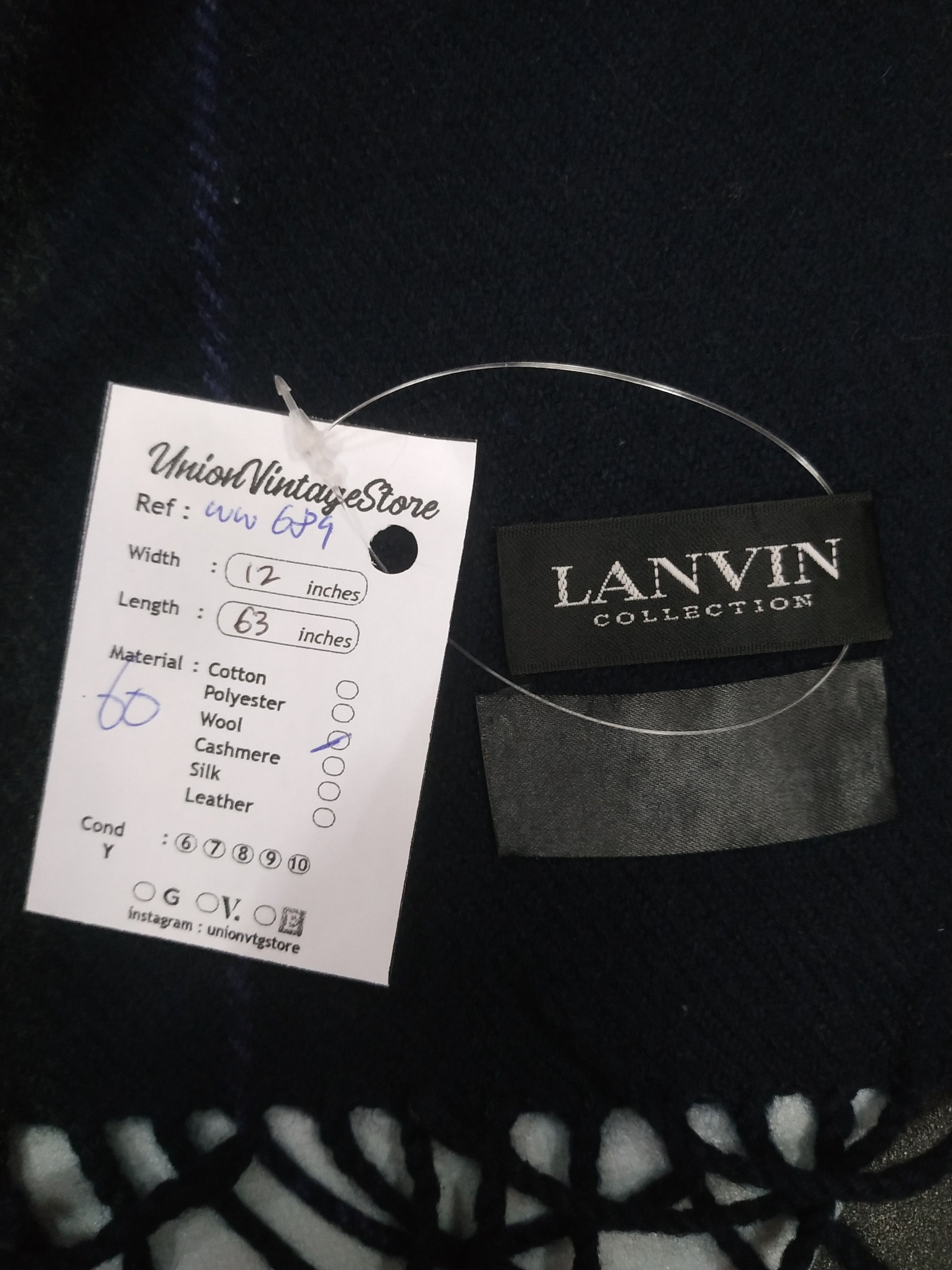 Lanvin × Vintage Lanvin Scarf / Muffler / Neckwear - WW689 Size ONE SIZE - 5 Thumbnail