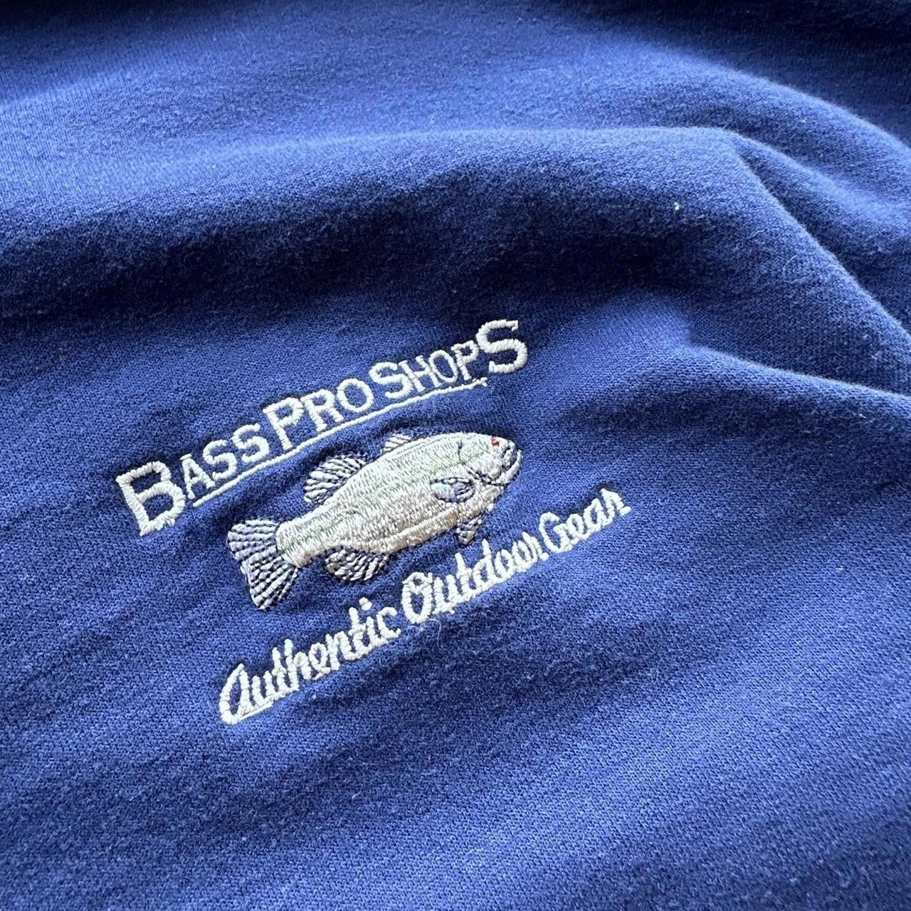 USA VINTAGE ひろい Bass Pro Shops EMBROIDERY DESIGN FLEECE