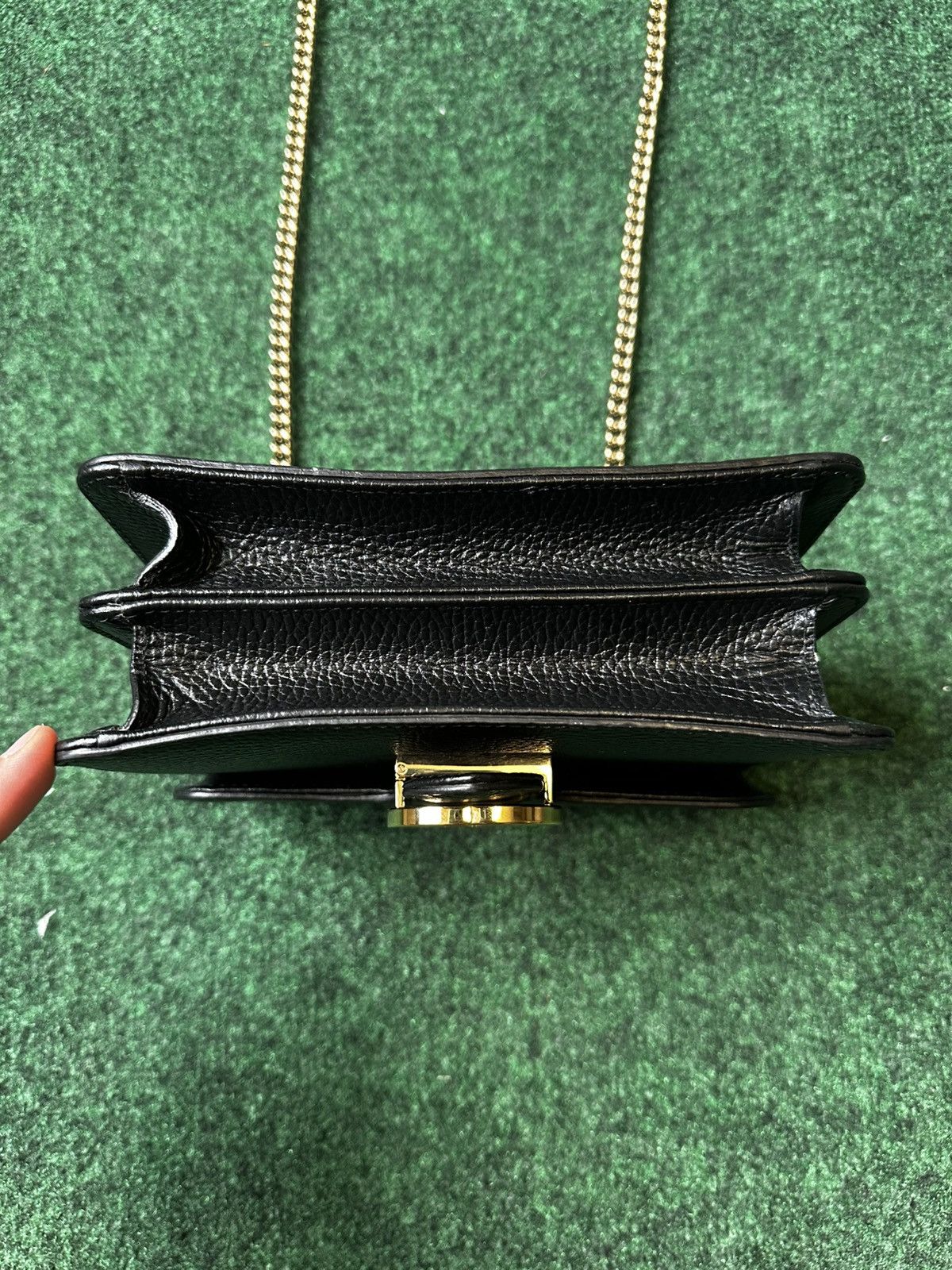 Gucci Gucci GG Interlocking Black Leather Shoulder Bag - 510304 Size ONE SIZE - 5 Thumbnail