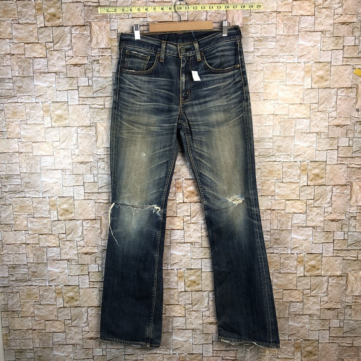 Levi's 707 Levis Blue vintage ripped Distressed Denim Pants #A588 Size US 29 - 1 Thumbnail