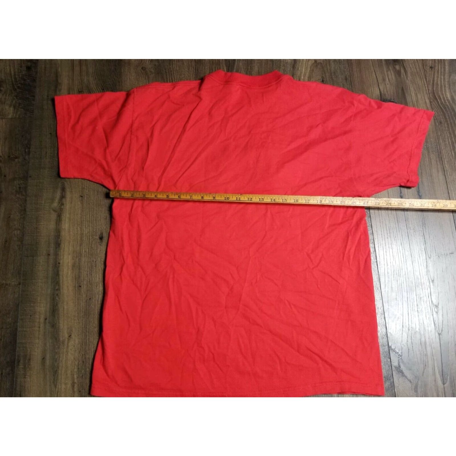 Fruit Of The Loom VINTAGE 90s CK Christ is King T-Shirt - Fruit of the Loom Mens XL Red Cotton Blend Embroidered Spellout Crew Neck Short Sleeve Size US XL / EU 56 / 4 - 2 Thumbnail