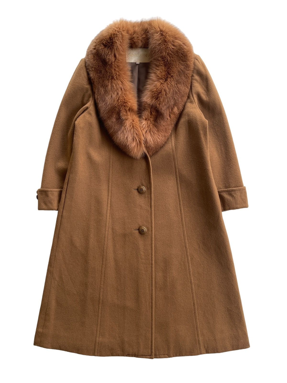 Vintage Vintage Sainte Lapine Raccoon Fur Cashmere Longcoat Size M / US 6-8 / IT 42-44 - 1 Thumbnail