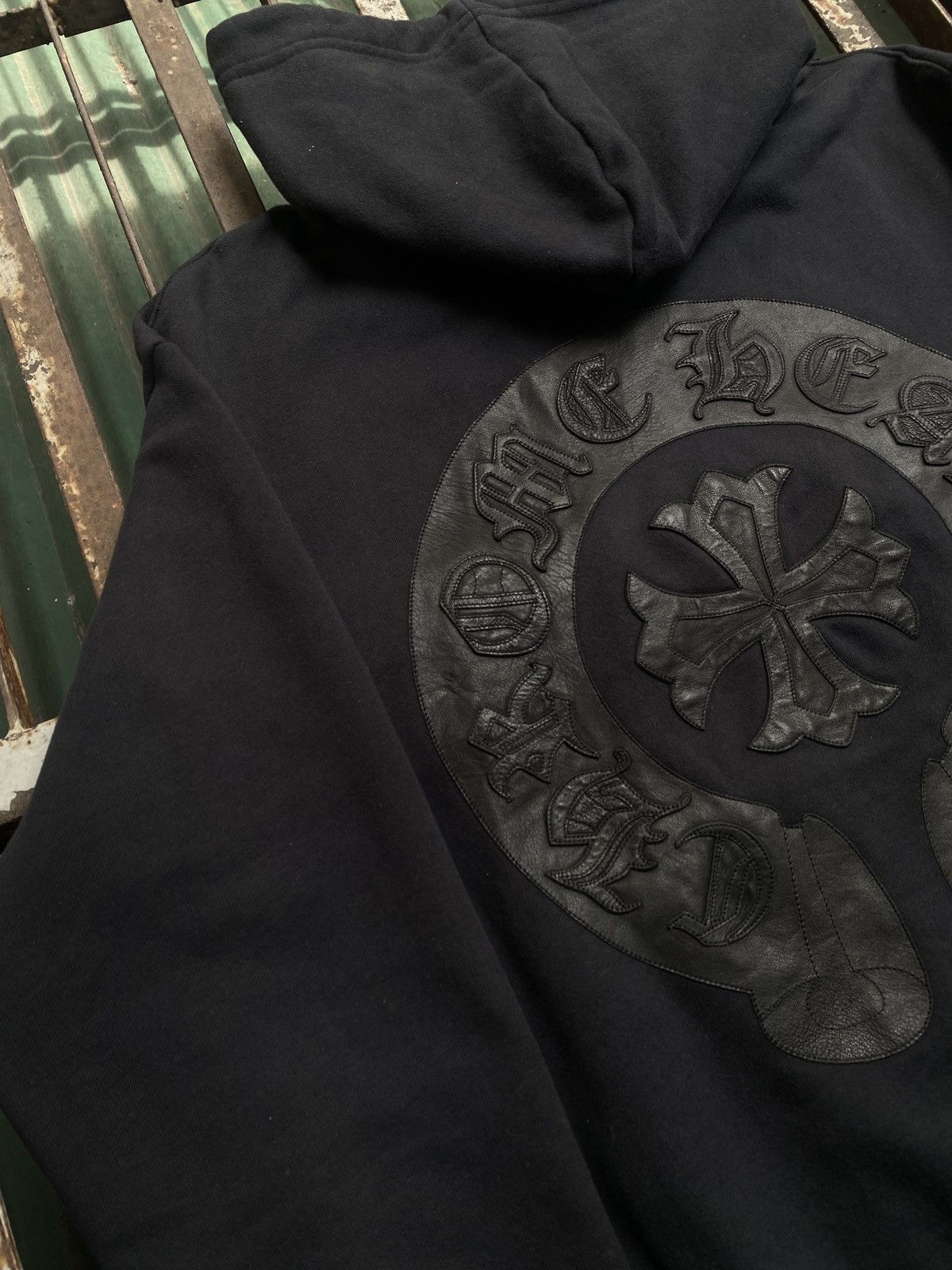 Chrome Hearts SOLD! JAPAN EXCLUSIVE - Leather Horseshoe Cross Patch Zip Up Size US XXL / EU 58 / 5 - 3 Thumbnail