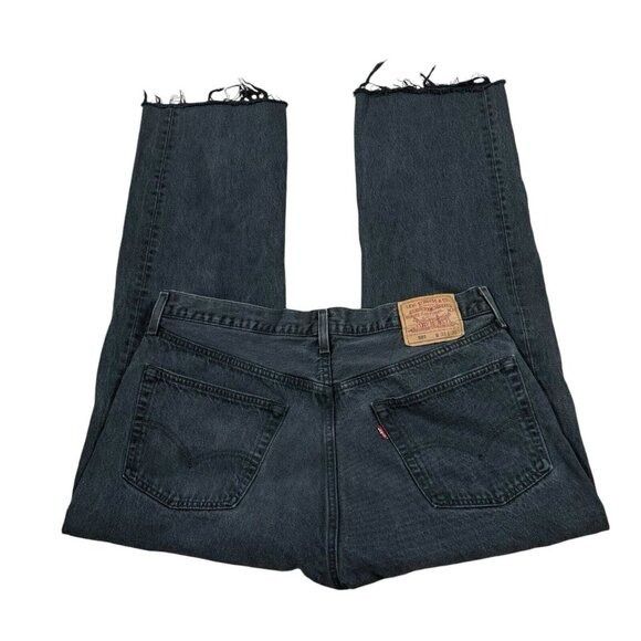 Levi's × Levi's Vintage Clothing Vintage Levis 501-0660 Jeans Mens 36x27 Faded Black, Raw Hem Size US 36 / EU 52 - 1 Thumbnail
