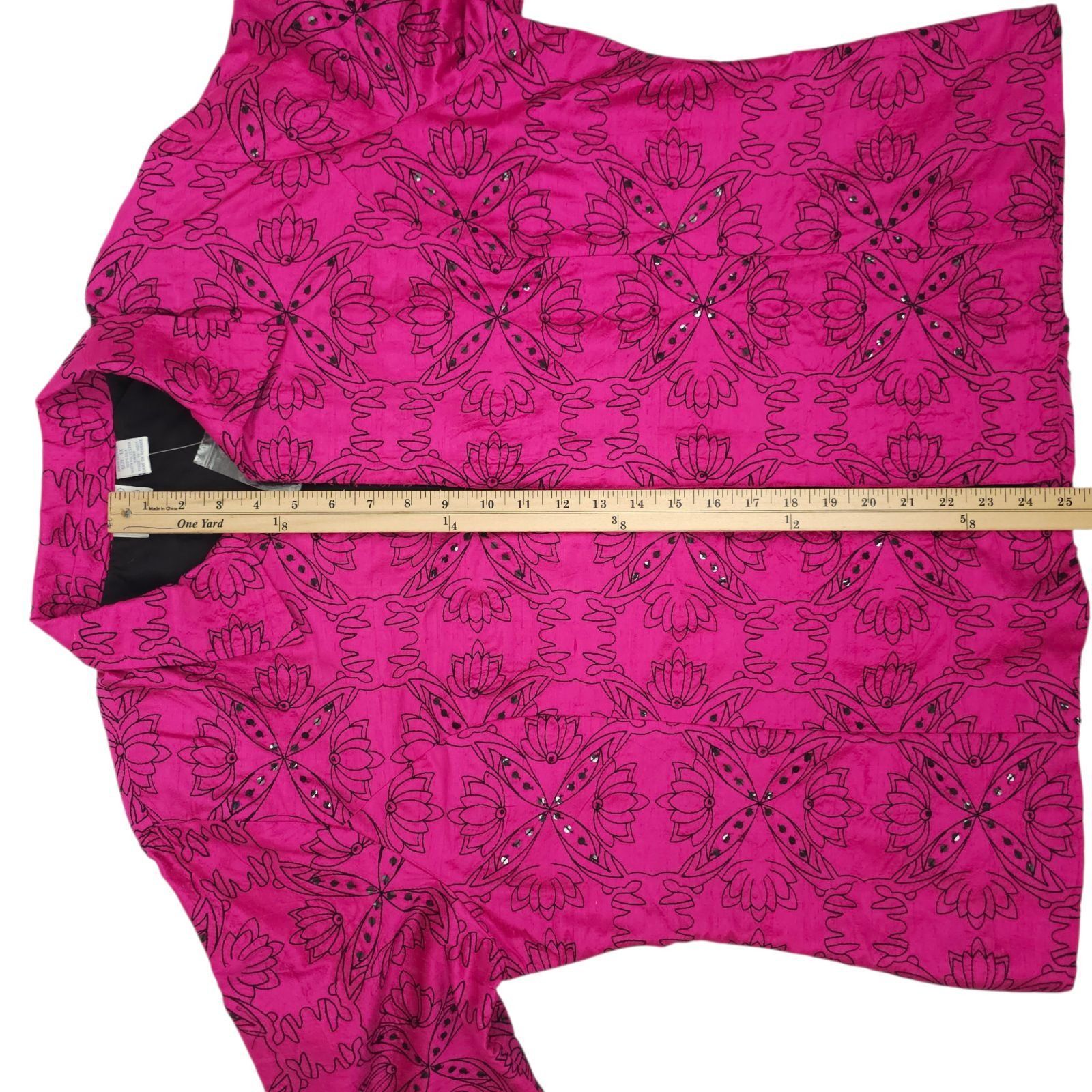Other Bleu Bayou Pink Embroidered Sequin Jacket 1X Boho Y2K Artsy Size XXL / US 16-18 / IT 52-54 - 7 Thumbnail