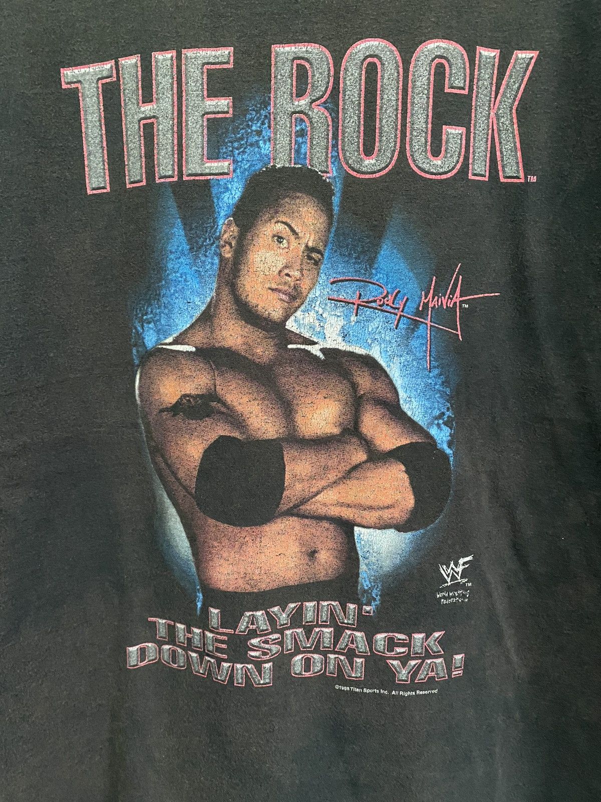 Vintage × WWF Vintage 1998 WWF Rocky Maivia Size US L / EU 52-54 / 3 - 4 Thumbnail