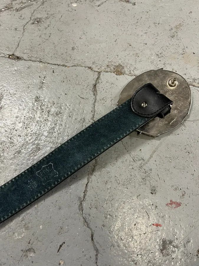 Dsquared2 2000s Dsquared2 Colorful Flowers Black Leather Belt Size ONE SIZE - 7 Thumbnail