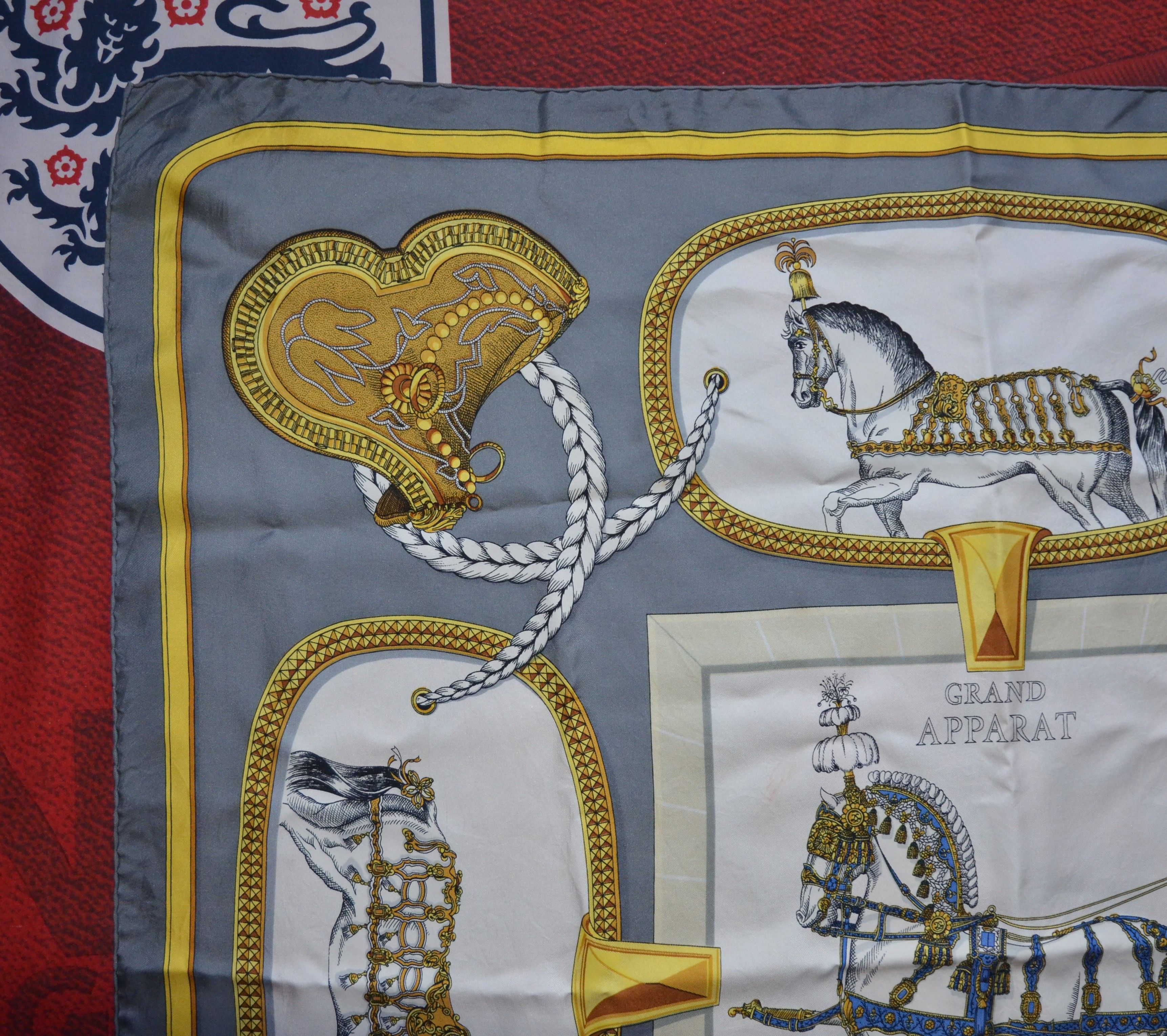 Hermes Authentic Hermes Paris Grand Apparat Jacques Eudel 1962 Silk Size ONE SIZE - 4 Thumbnail