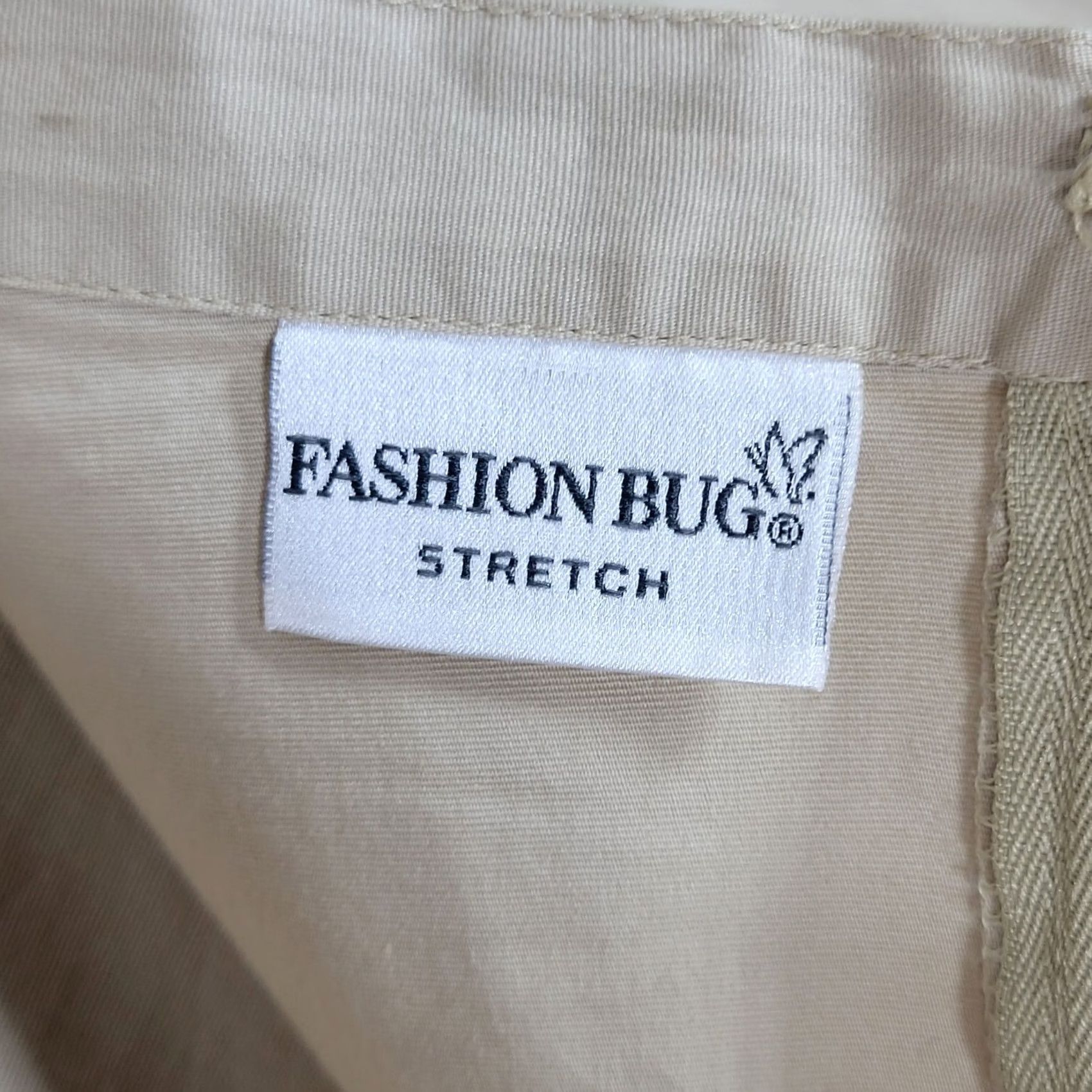 Vintage VINTAGE Fashion Bug Skirt Women Knee Length Beige Plus 24 Sequin Back Zip Stretch Woven Cotton Spandex Buy Now Womens Size 42" / US 20 - 4 Thumbnail