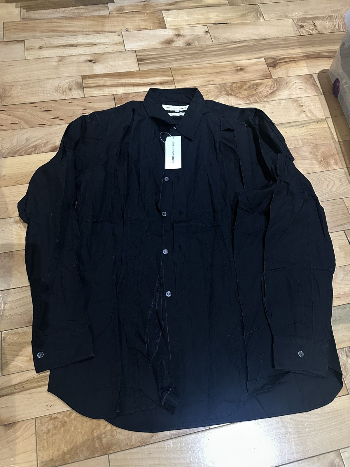 Comme des Garcons SHIRT CDG Distressed Frayed Ripped Torn Up Shirt Size US L / EU 52-54 / 3 - 1 Thumbnail