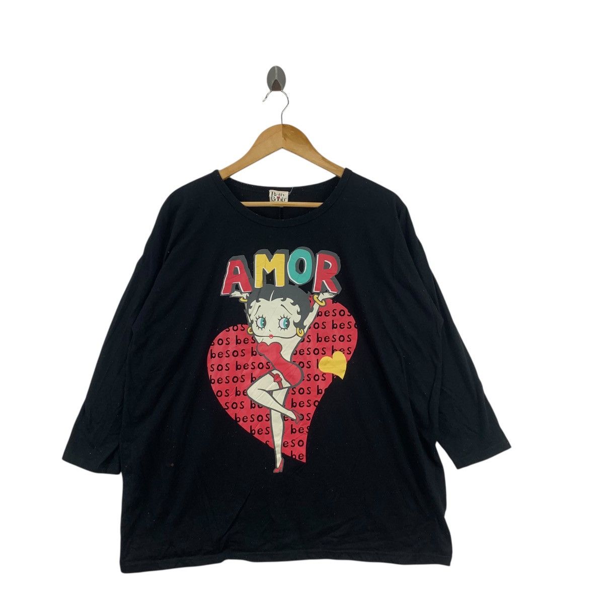 BETTY BOOP CARTOON Amor Love Hollywood Tee Shirt Top Long