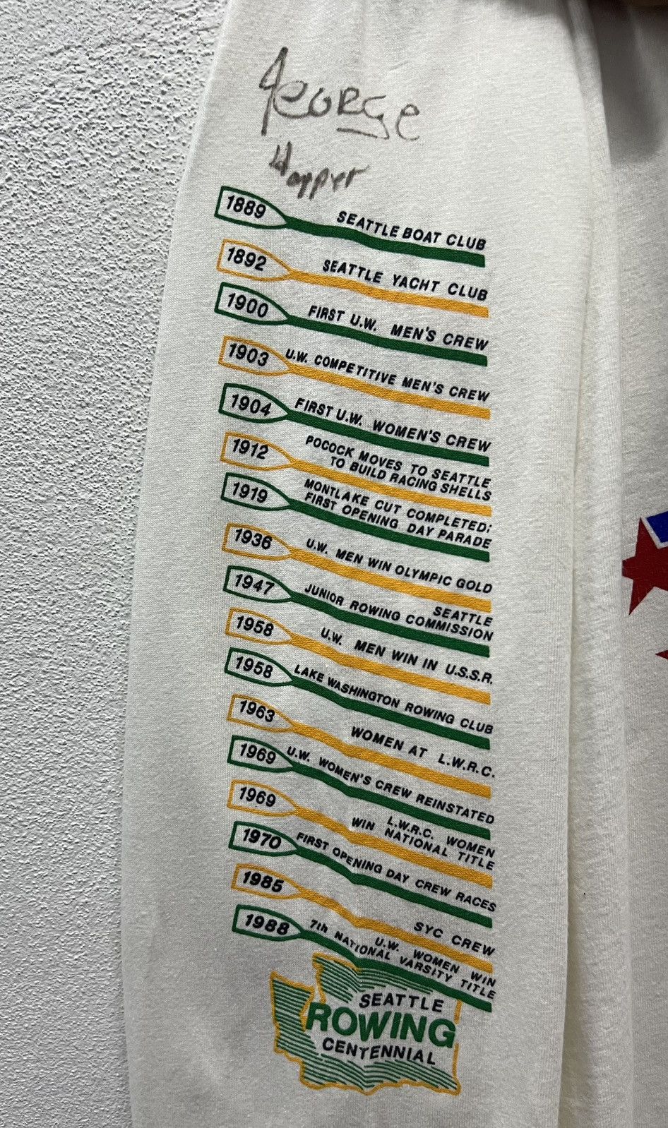 Vintage VINTAGE STEDMAN SEATTLE ROWING CENTENNIAL OPENING DAY SHIRT Size US XL / EU 56 / 4 - 7 Thumbnail