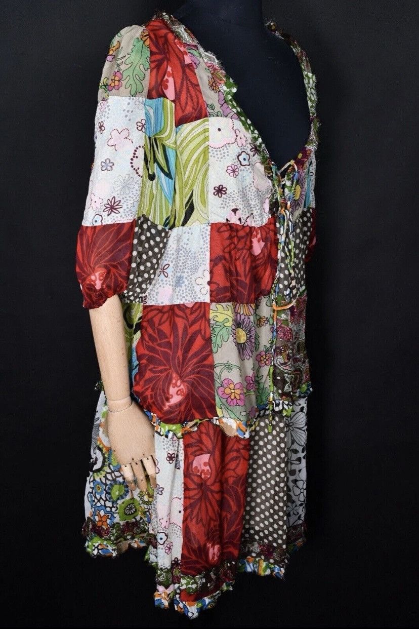 Designer × Hysteric Glamour Miss Sixty Collection Patchwork Women's Dress Cowboy Summer Size M / US 6-8 / IT 42-44 - 3 Thumbnail