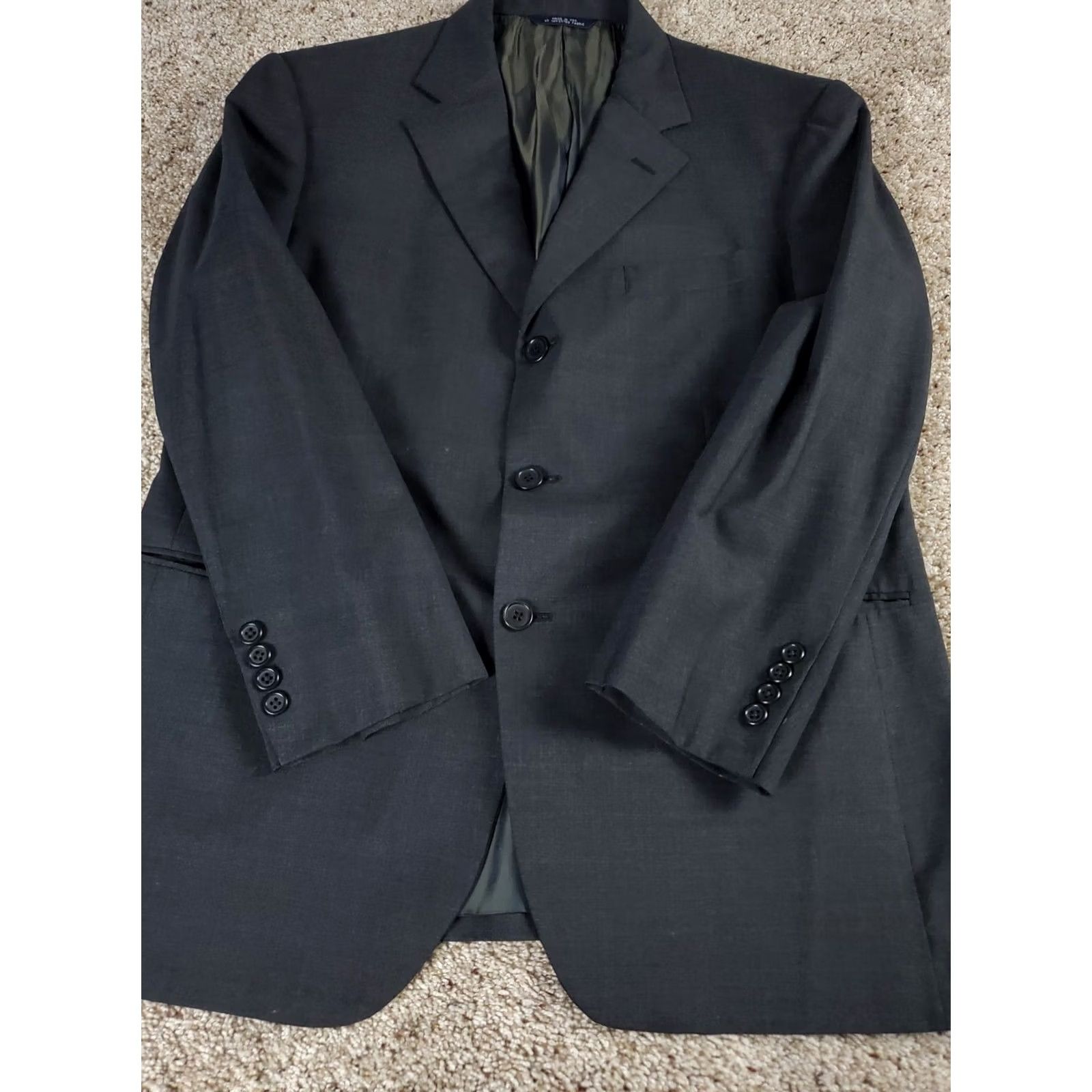 Brooks Brothers Brooks Brothers Suit Jacket 40 Short Men Charcoal Gray Wool 2 Piece Notch Lapel USA Made Classic Slim Fit Size US 40 / EU 56 - 3 Thumbnail