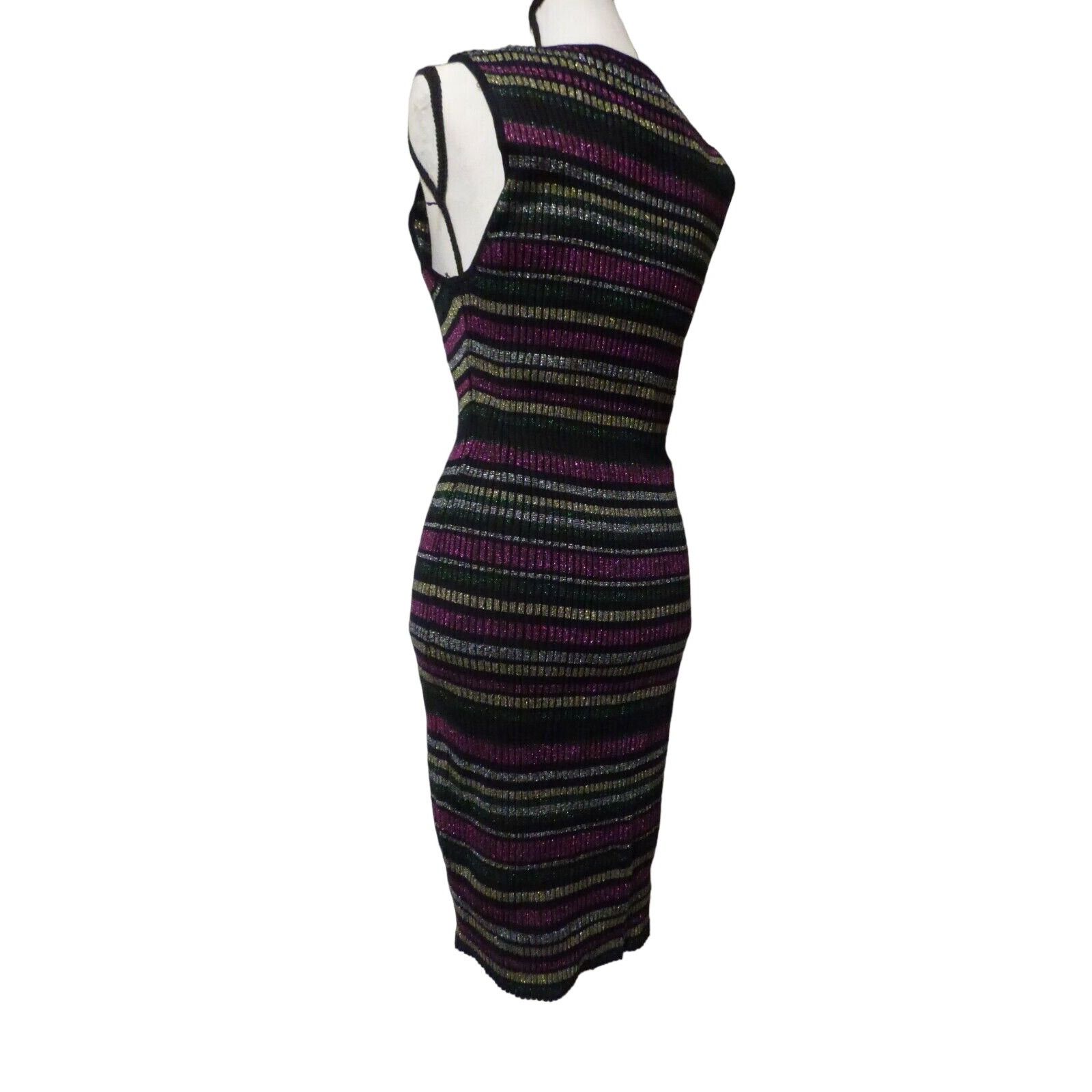 Other Planet Gold Derek Heart Juniors' Plus Size Metallic-Stripe Size ONE SIZE - 9 Thumbnail