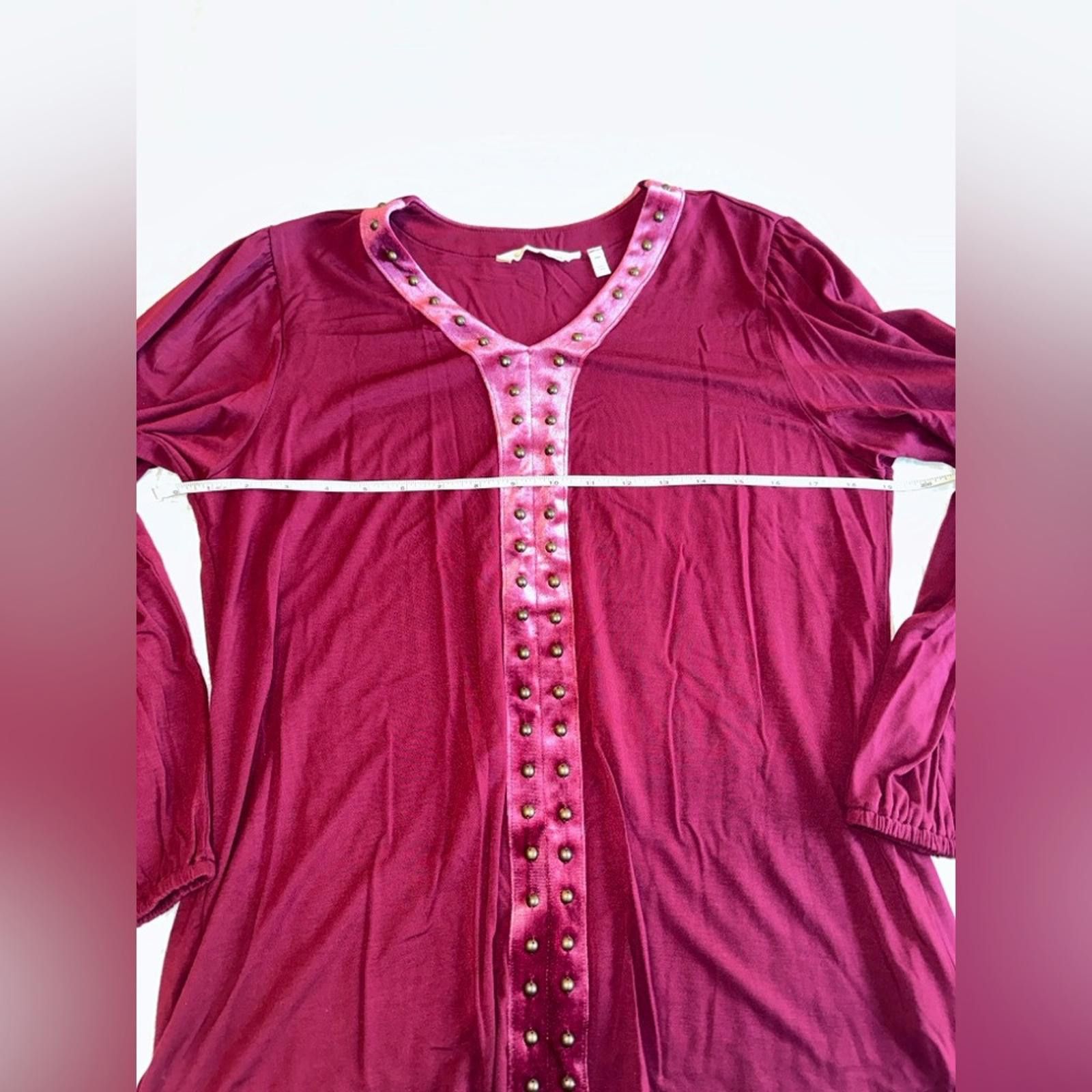 Other Soft Surroundings PM Medium Long sleeve Shirt NWOT V-Neck Size M / US 6-8 / IT 42-44 - 2 Thumbnail