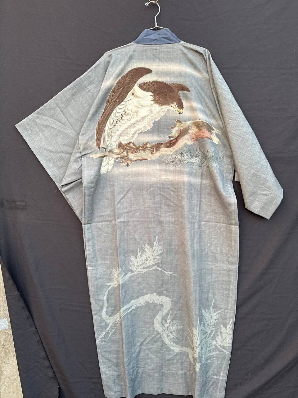Other Vintage Japanese Silk Kimono Juban Hand Painted Hawk Size US L / EU 52-54 / 3 - 3 Thumbnail
