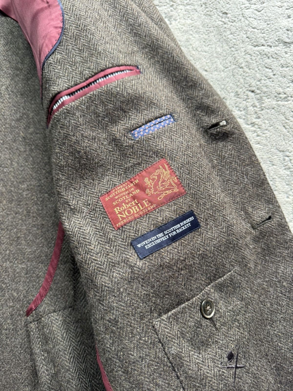 Hackett Hackett By Robert Noble Wool Tweed Blazer Jacket size 54R Size 54R - 6 Thumbnail