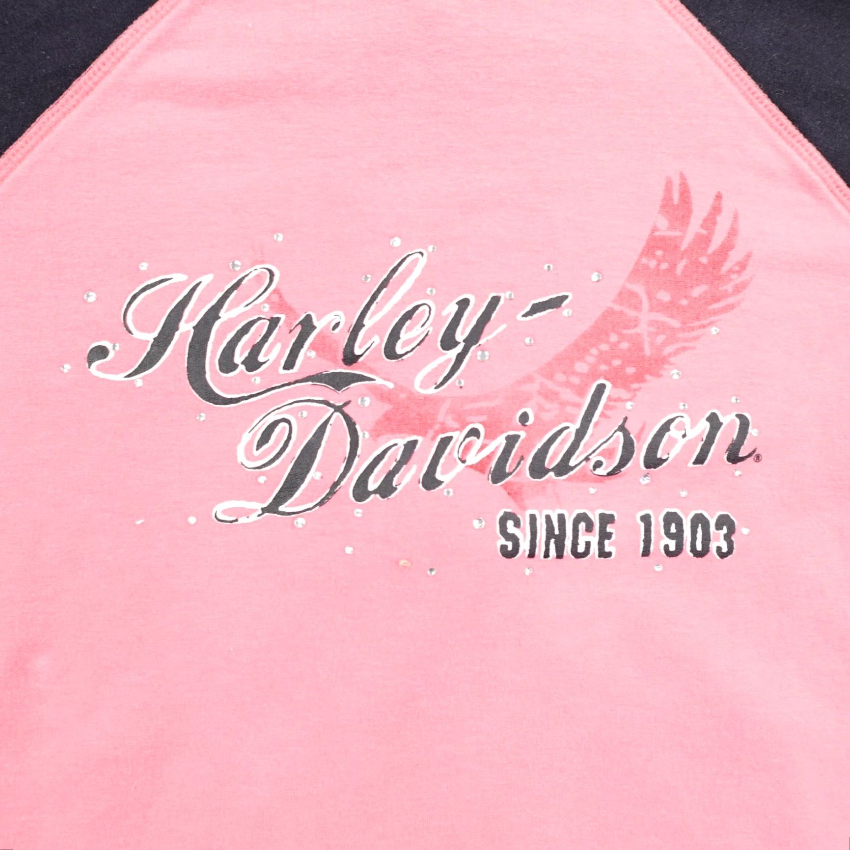 Harley Davidson Harley-Davidson Hoodie Womens Small Pink Black Rhinestone Motorcycles Sweatshirt Size S / US 4 / IT 40 - 6 Thumbnail