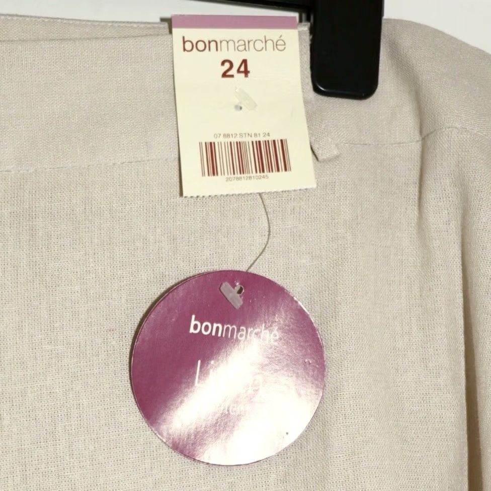 Vintage Bonmarché Shorts Size UK 24 Linen Content Women’s Stone New With Defect BNWT Shorts Casual Travel Party/Cocktail Womens Size 42" / US 20 - 6 Thumbnail