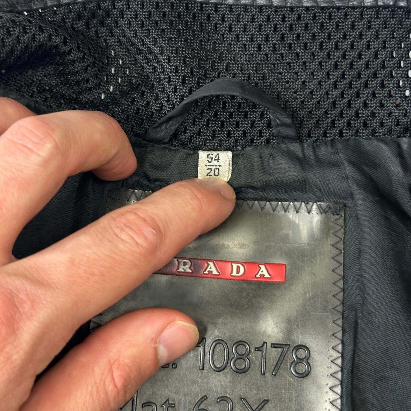 Prada Prada Sport SS00 SAMPLE Mesh + Leather Moto Jacket - IT54 Size US L / EU 52-54 / 3 - 9 Thumbnail