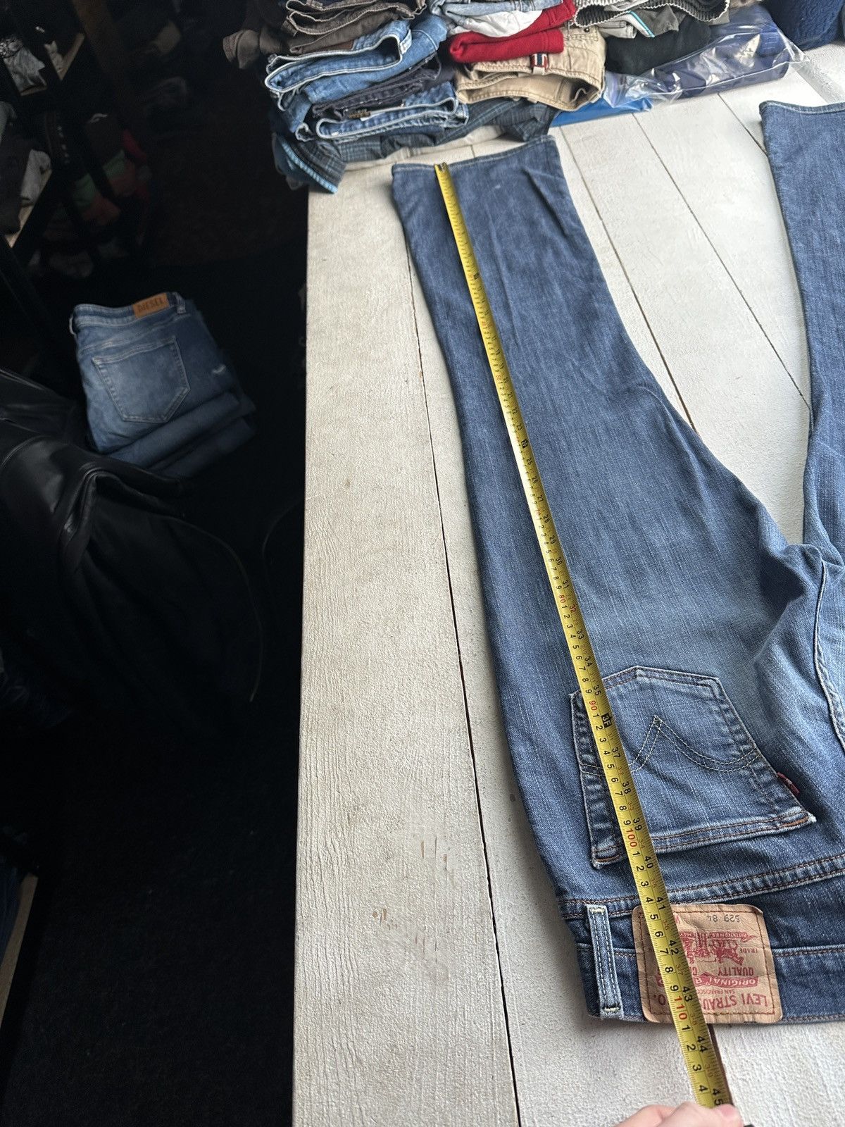 Levi's BOOTCUT🚨Vintage 90s Levis Jeans 528 84 Light Wash Denim Size 29" - 11 Thumbnail