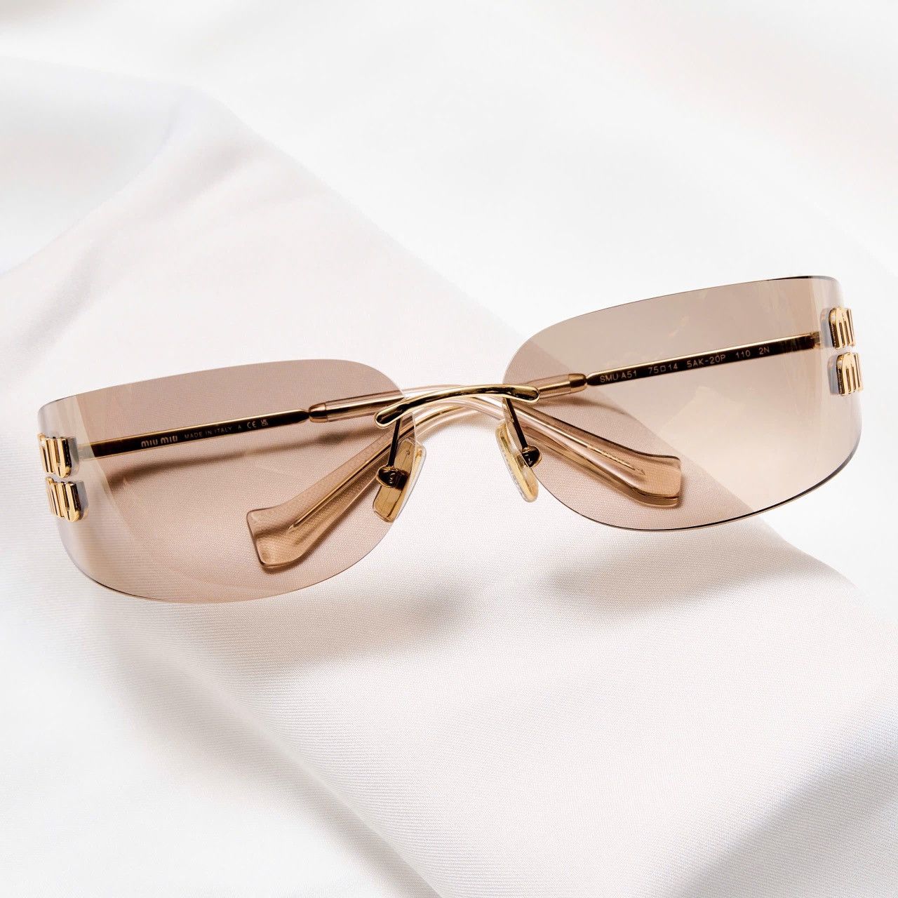 Miu Miu MIU MIU 0MU A51S 5AK20P SUNGLASSES Size ONE SIZE - 6 Thumbnail