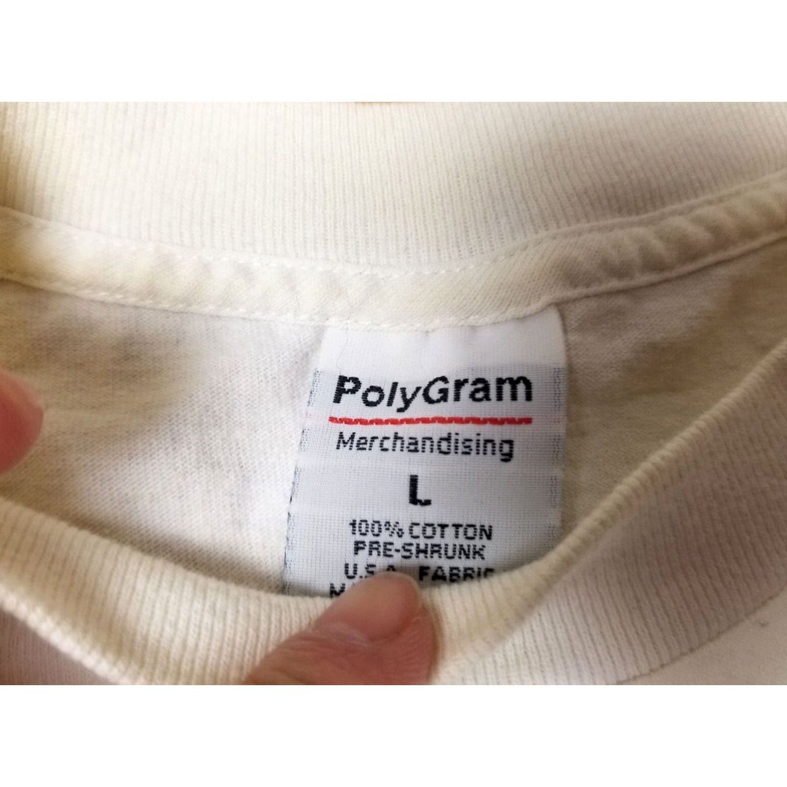 Vintage VINTAGE Hanson Rock Band Tour Polygram T-Shirt SZ Large Shirt Mens White 1997 Retro USA Band Rock Concert 1997 Mens T-Shirt Size US L / EU 52-54 / 3 - 4 Thumbnail