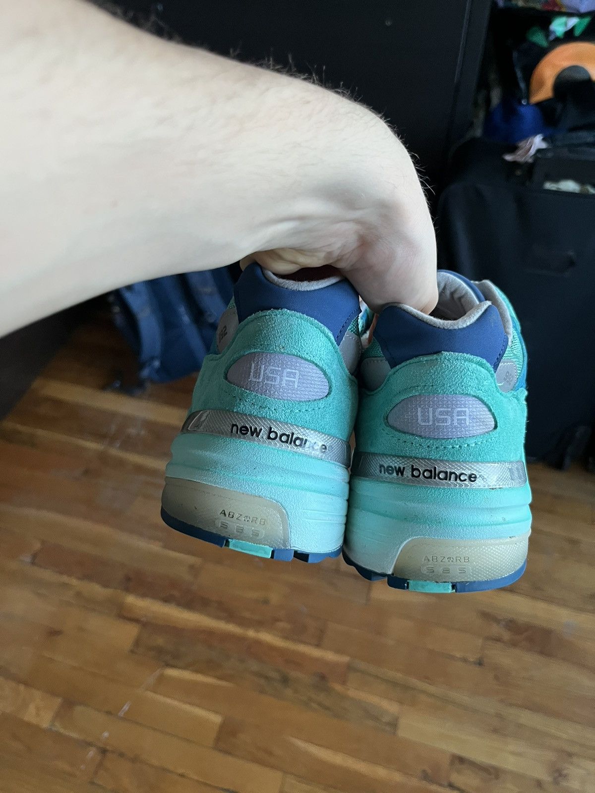New Balance New balance 992 Blue Silver Metallic miu made in USA Size US 9.5 / EU 42-43 - 3 Thumbnail