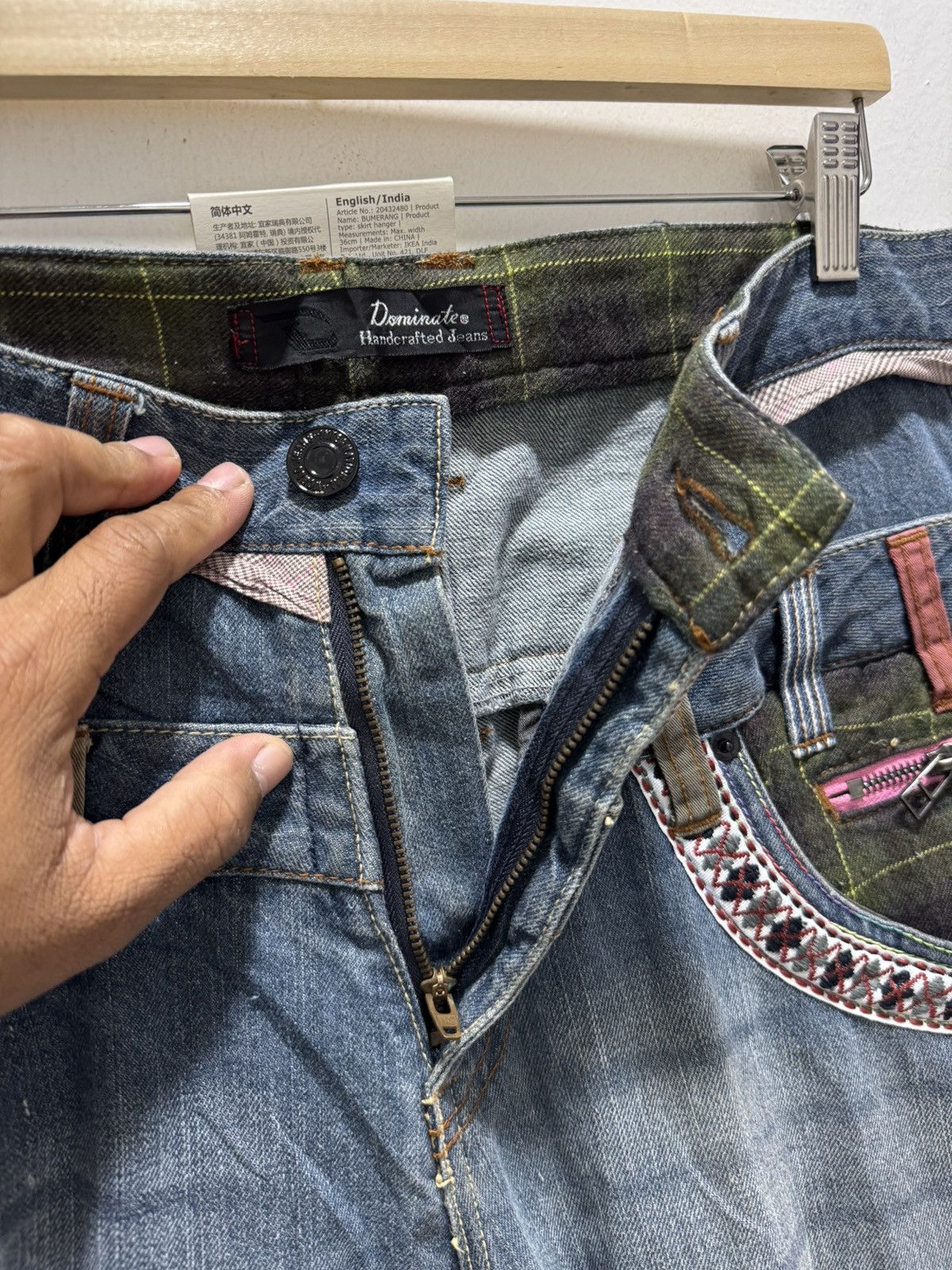 Japanese Brand JAPANESE DOMINATE HANDCRAFTED DOUBLE WAIST DISTRESSED JEANS Size US 32 / EU 48 - 13 Thumbnail