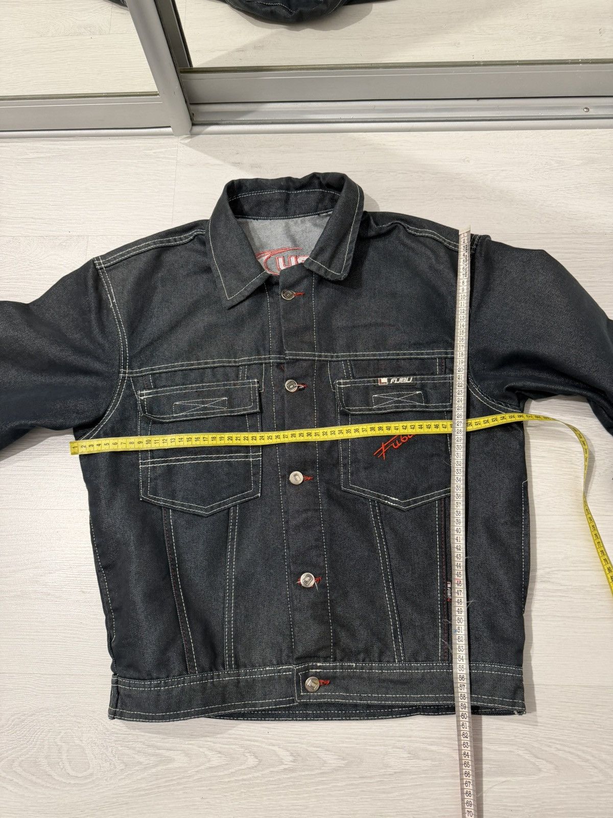 Fubu FUBU Y2K Denim Jacket Reflective Stitching Vintage Size M Size US M / EU 48-50 / 2 - 14 Thumbnail