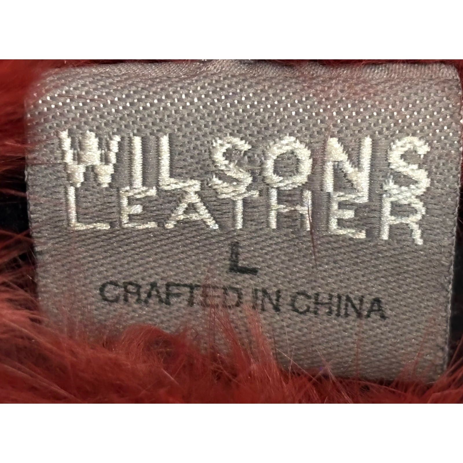 Wilson Wilson’s Leather Gloves Women’s L Red/rust Suede Real Fur Trim Size ONE SIZE - 4 Thumbnail