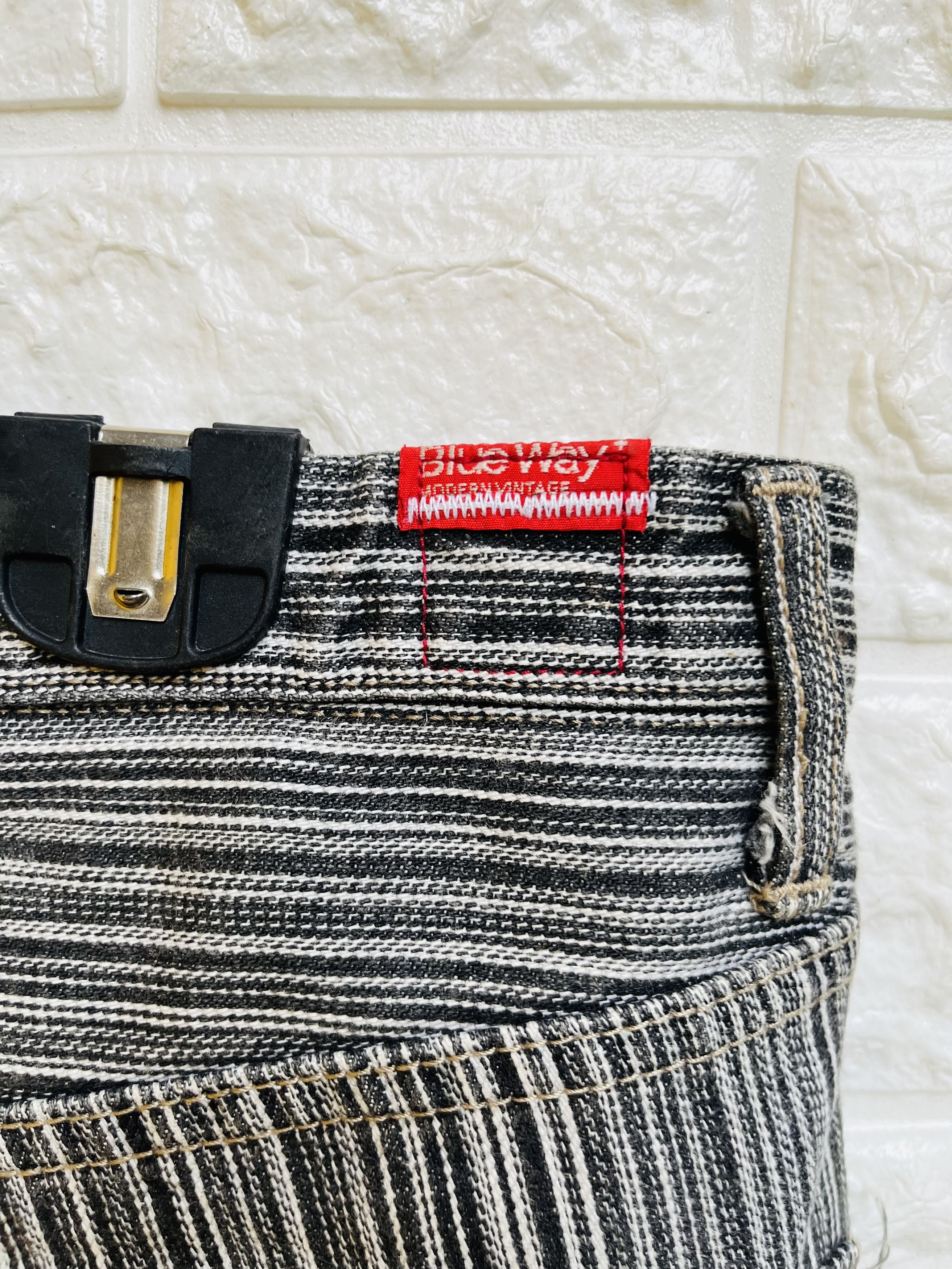 Japanese Brand × Vintage Vintage Blue Way Striped Japanese Designer Fashion Style Size US 29 - 9 Thumbnail